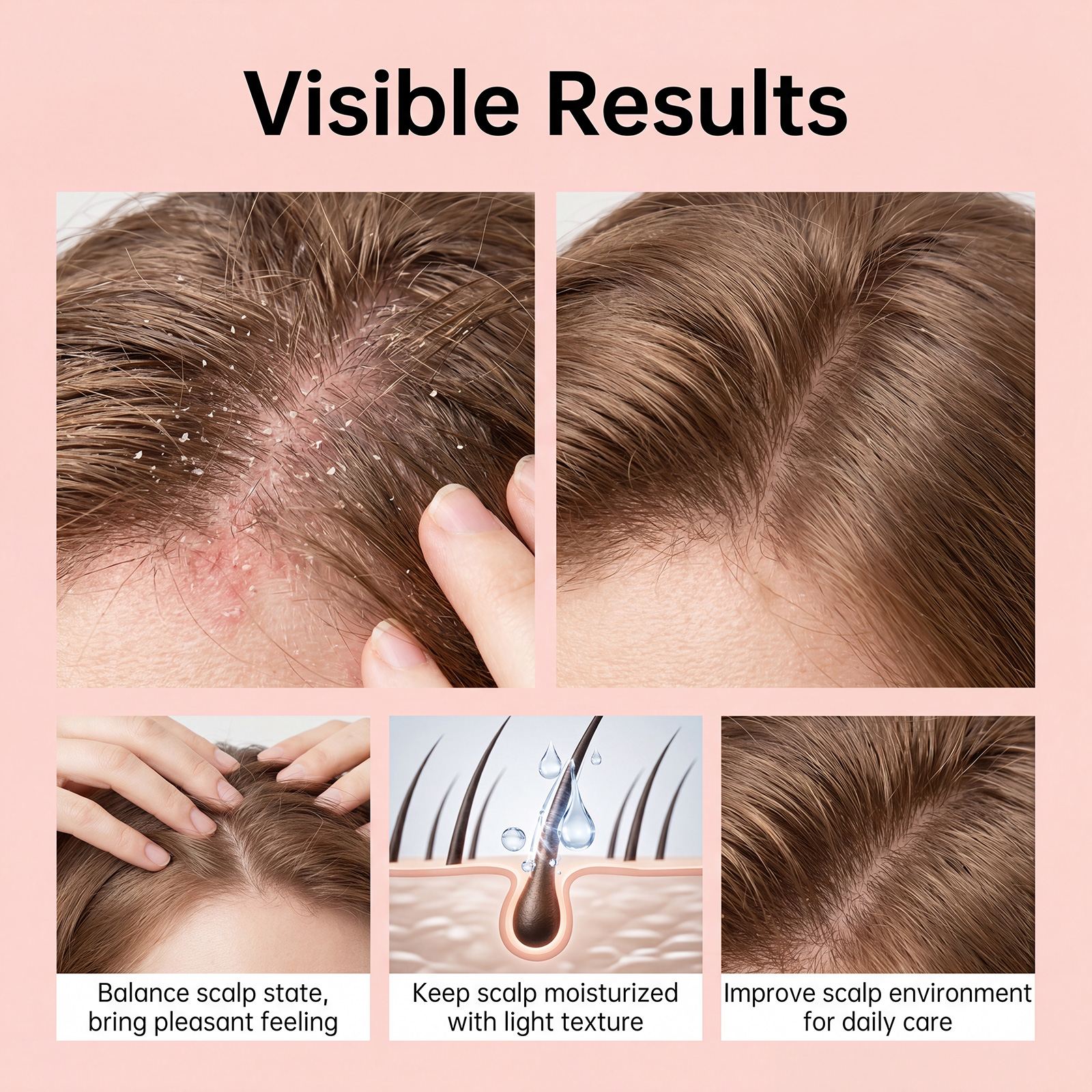 Volumizing Hair Roller Essence Mild Formula Fresh Texture Fast Absorption Non Sticky Fit Various Hair Conditions