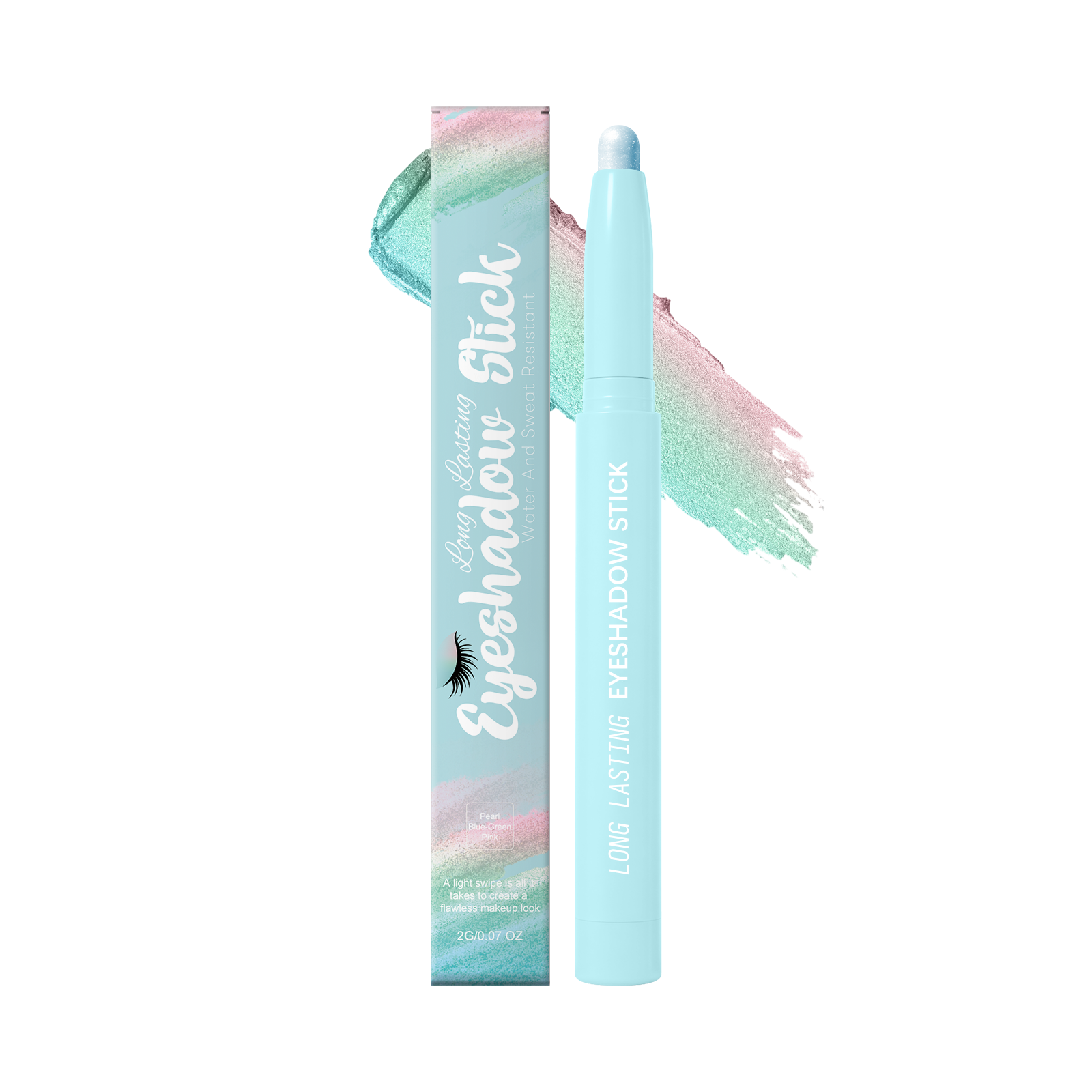 (Rose Gold) Long Lasting Eyeshadow Stick Shimmer Rose Gold Natural Pigmented Silky Smooth Convenient Easy To Use Daily Dating Makeup