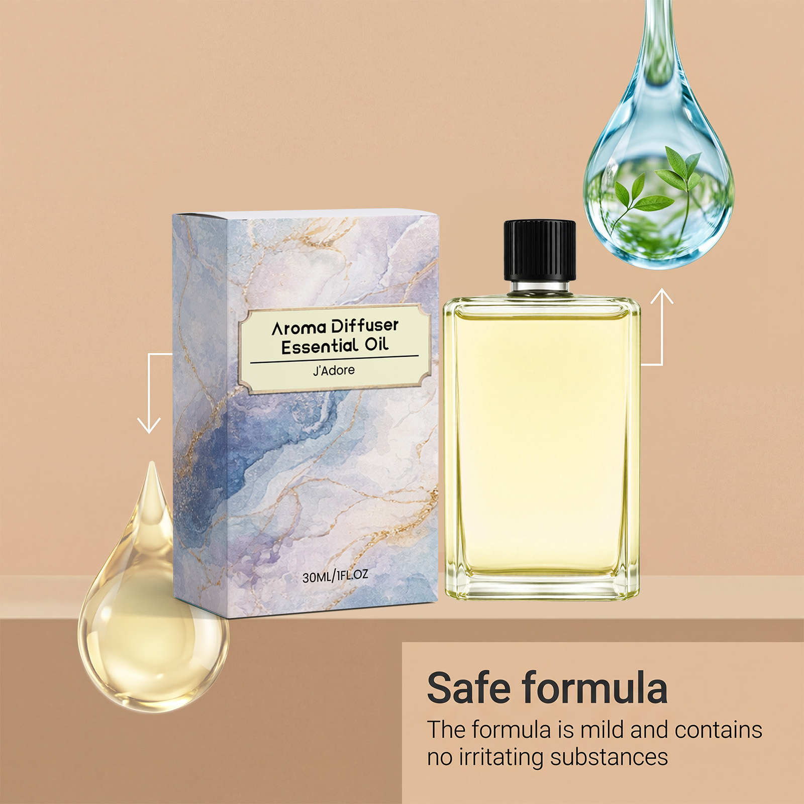 (COCO) Aroma Essential Oil Shangri La Scent Purify Air Fresh Long Lasting Fragrance For Bedroom Indoor Daily Home Relax Calm Gentle