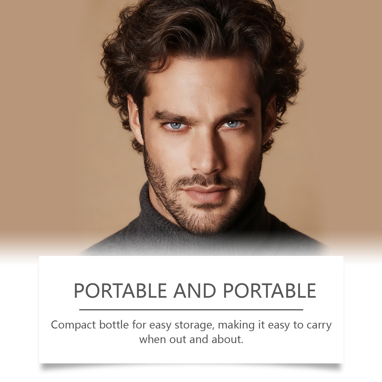 Men Hair Care Roller Ball Moisturizing Refreshing Mild Nourishing Smooth Portable For Hair Styling Daily Use