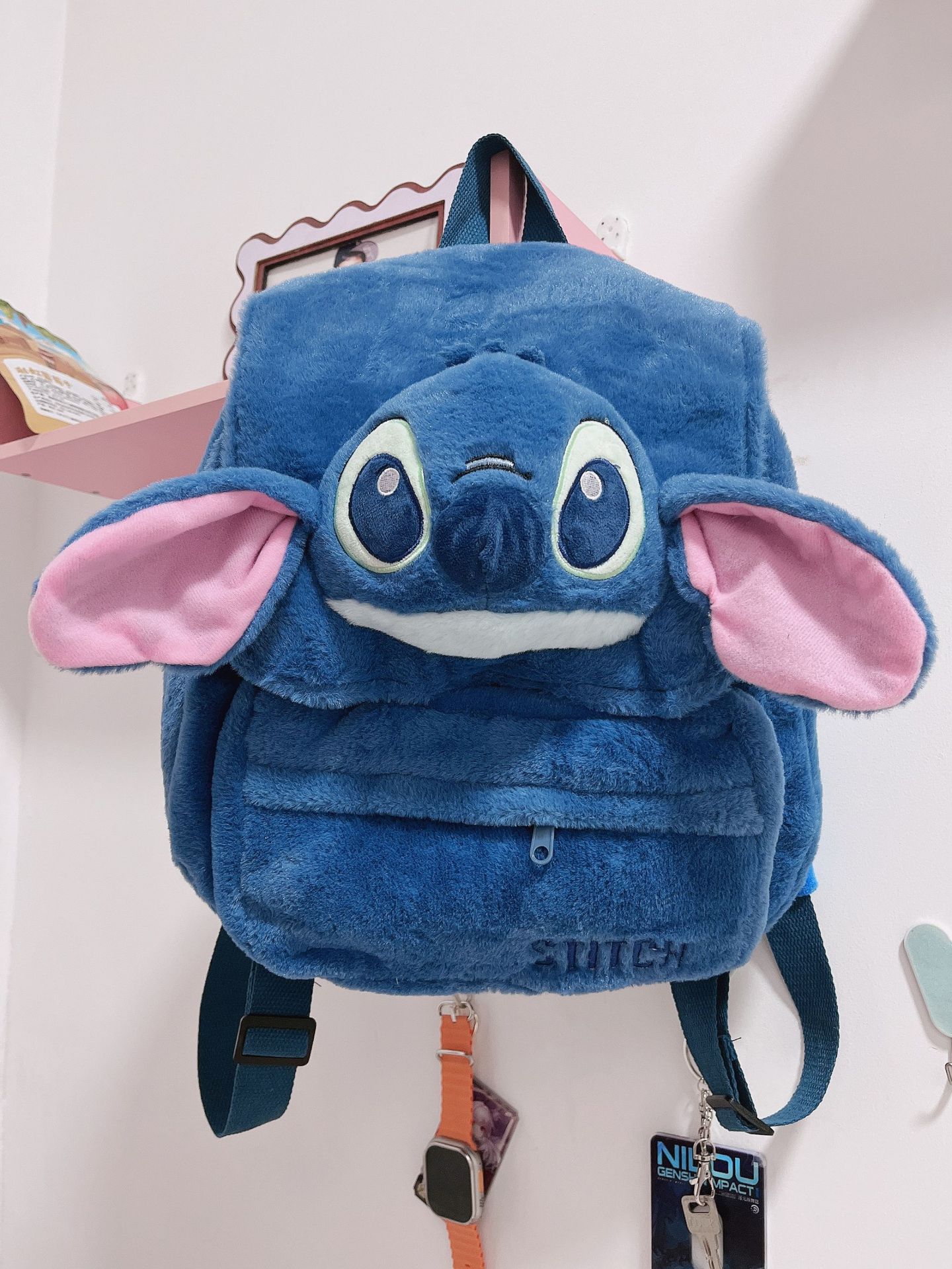 Stitch Backpack Cute Plush Cartoon Kids School Bag Durable Lightweight Large Capacity For Preschool Kindergarten Daily Use