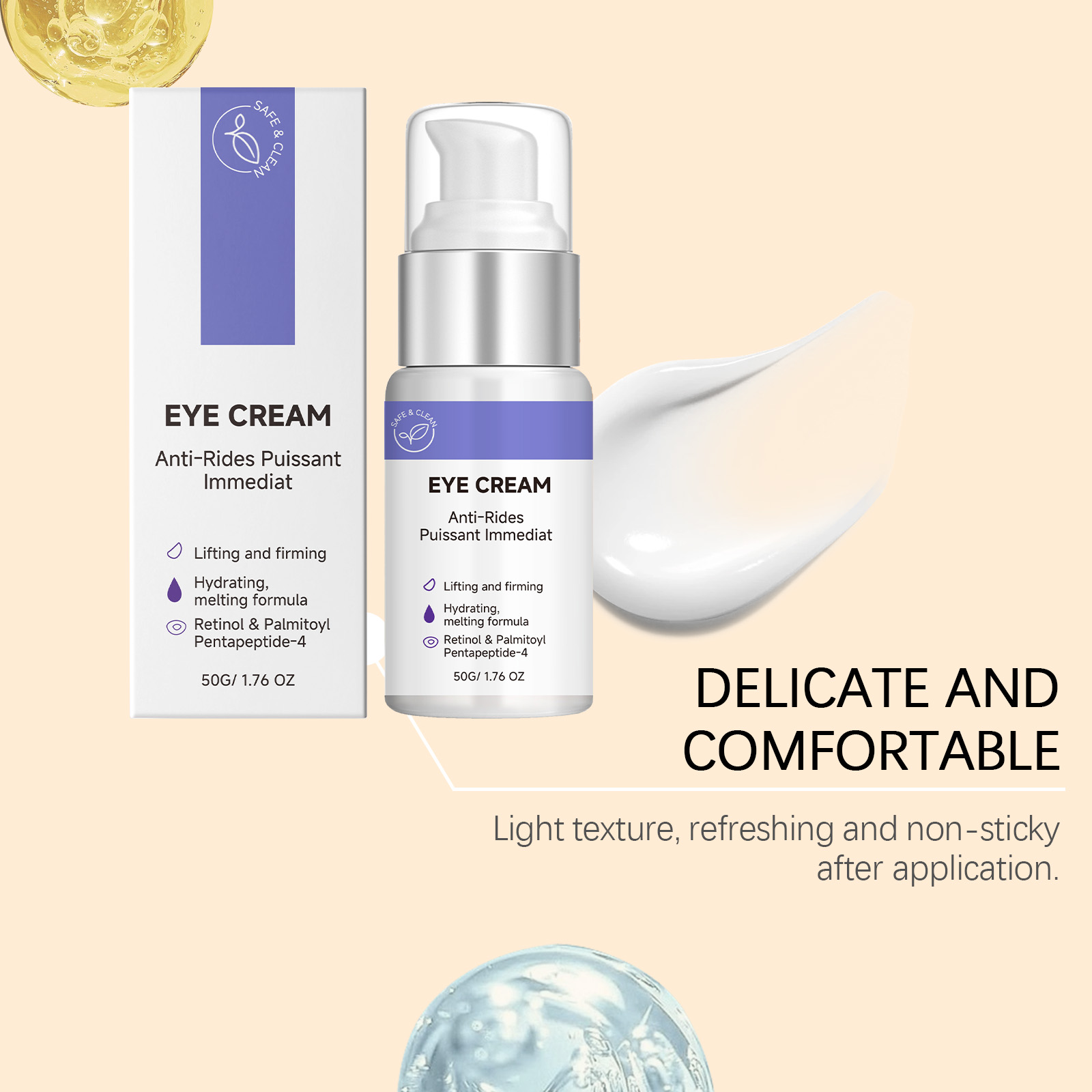 Retinol Moisturizing Eye Cream Mild Hydrating Nourishing Soft Care For Around Eye Skin Delicate