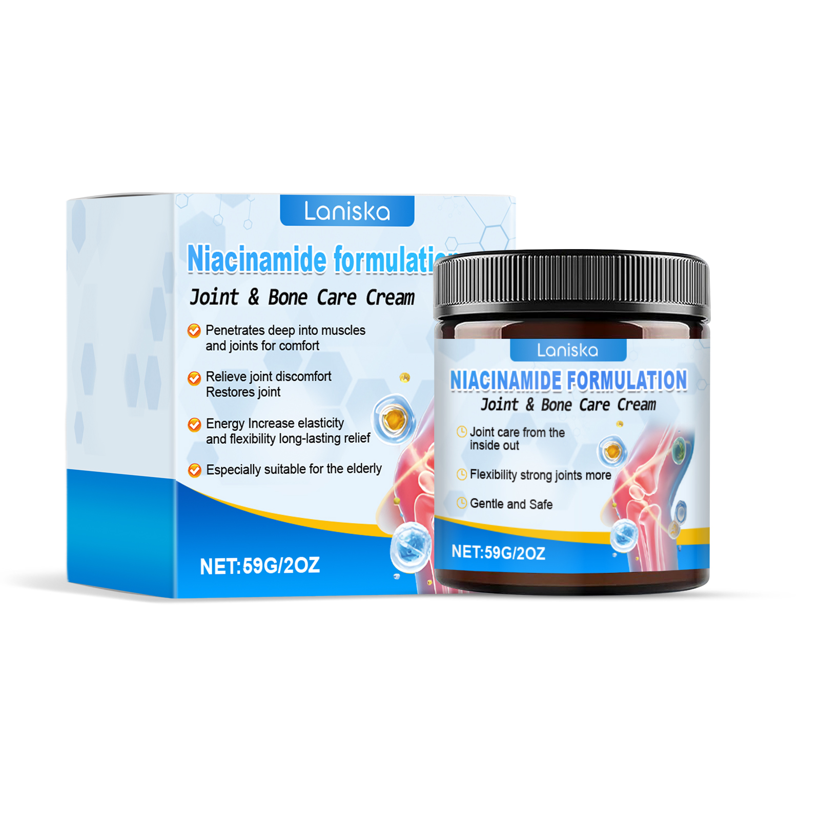 Joint Care Cream Mild Formula Cool Soothing Gentle Natural Relief For Knee Wrist Skin Daily Body Care