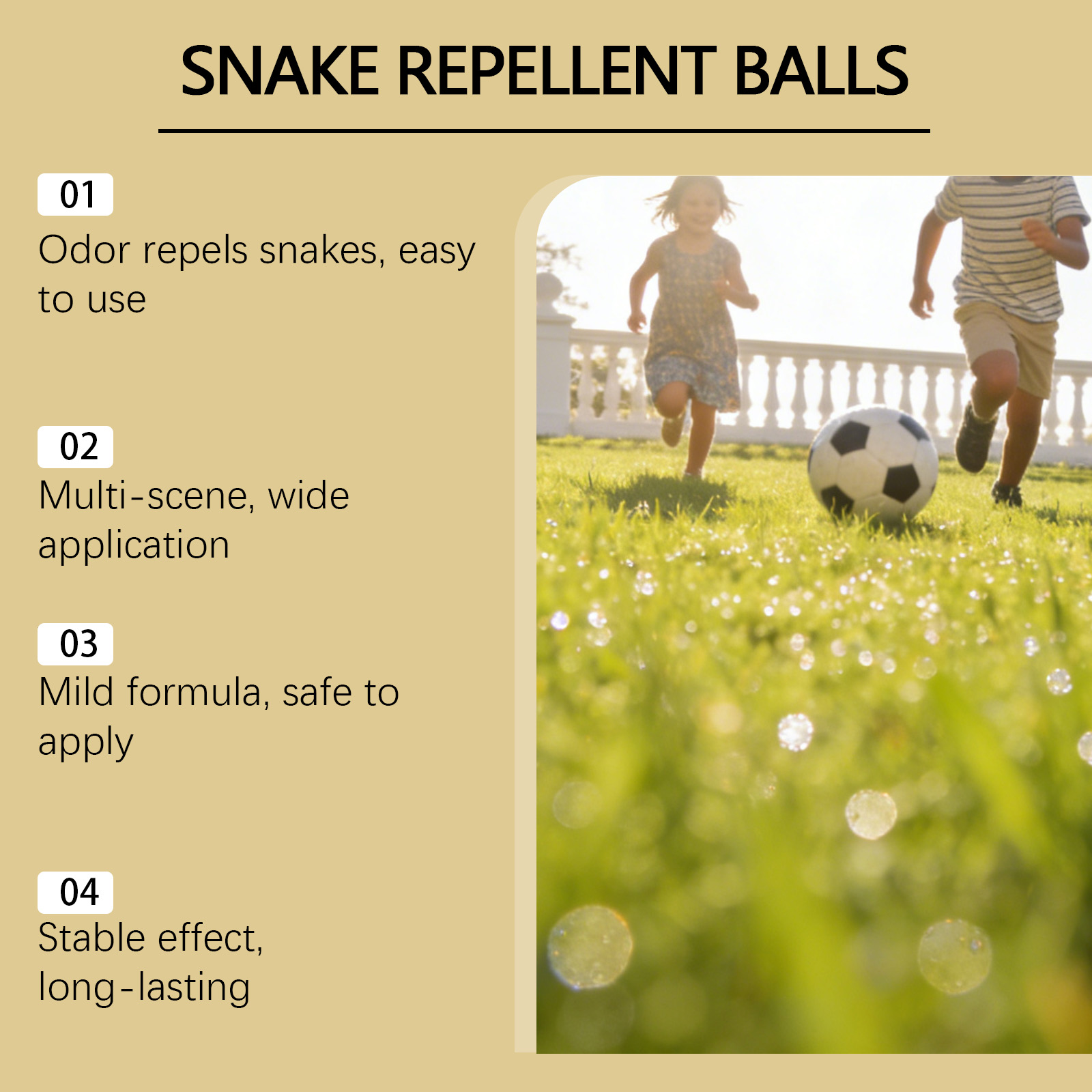 Snake Repellent Pellets Scent Driven Easy Protection For Yard Lawn Outdoor Camp Picnic Fishing Space