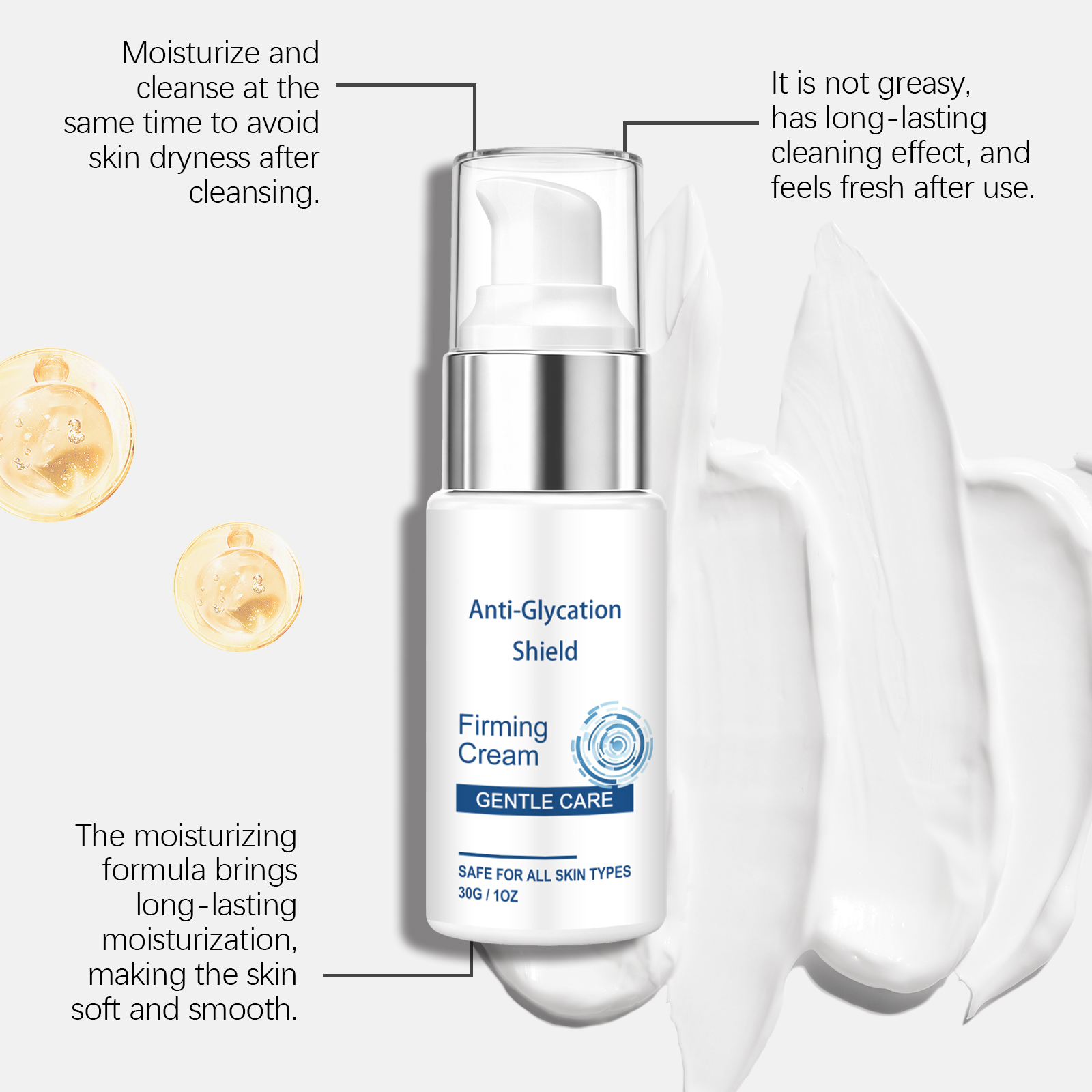 Renewing Cream Mild Ingredients Nourish Facial Skin Moist Hydrate Fresh Smooth Daily Massage Skincare Lotion