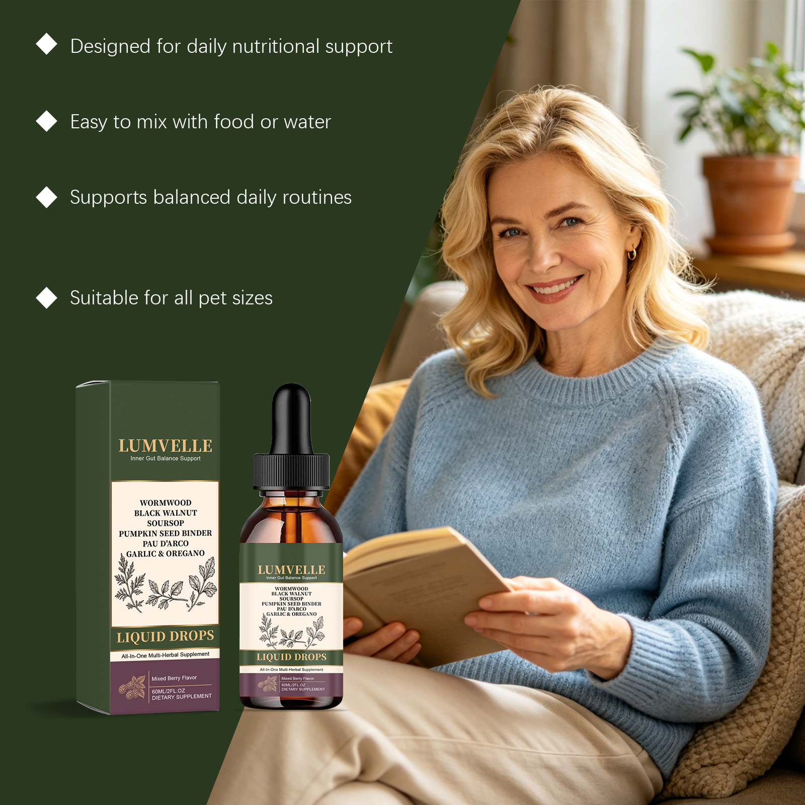Plant Extract Intestine Balance Drops Mild Formula Comfort Balanced Care Protect Body Intestinal Environment