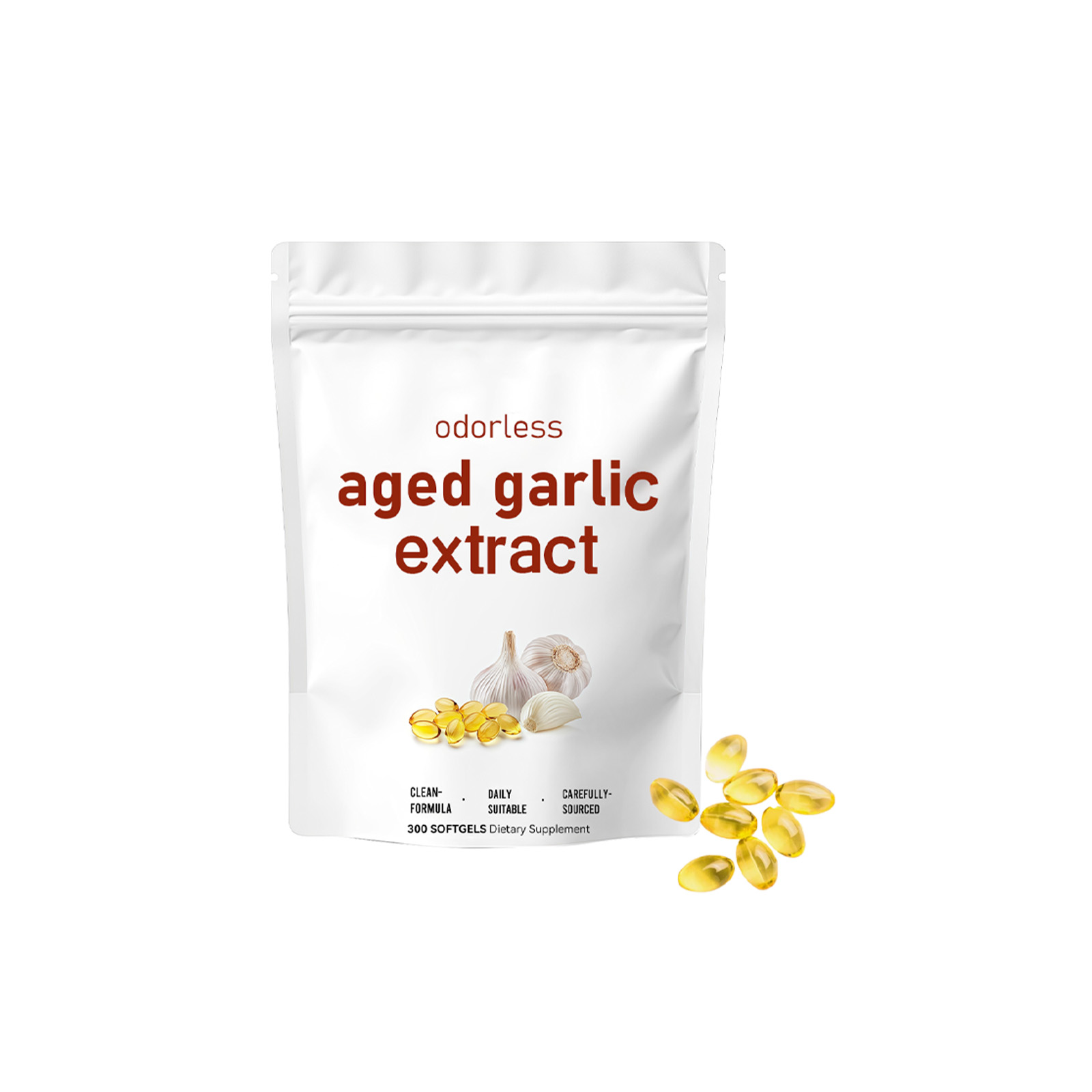 Garlic Extract Soft Capsules Mild Ingredient Nutritional Supplement Daily Life Balance Support Improve Physical Condition