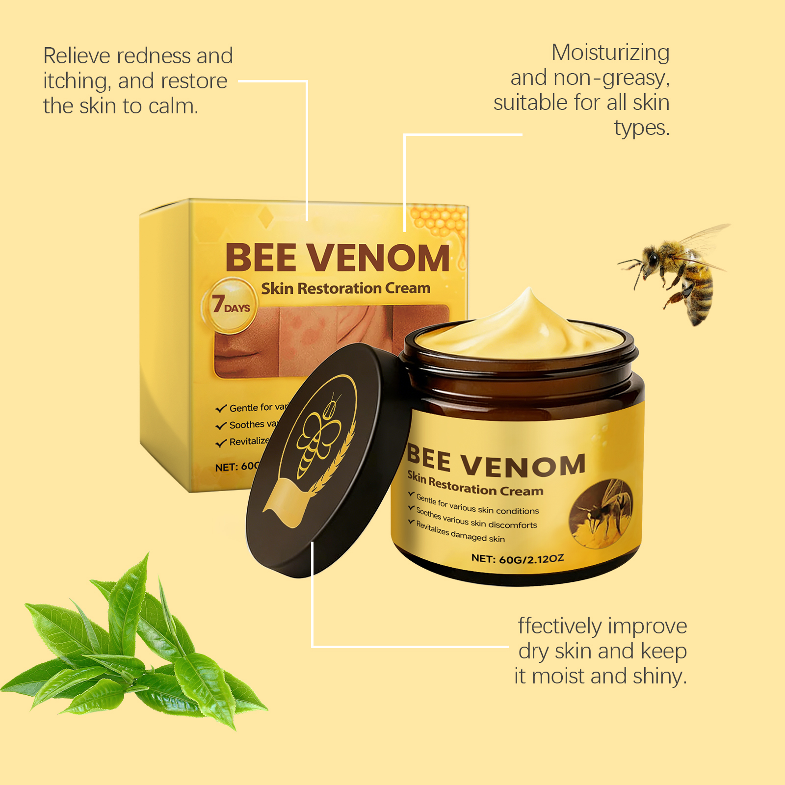 Skin Care Cream Mild Hydrating Light Texture Soft Smooth Daily Body Skin Nourish Protect