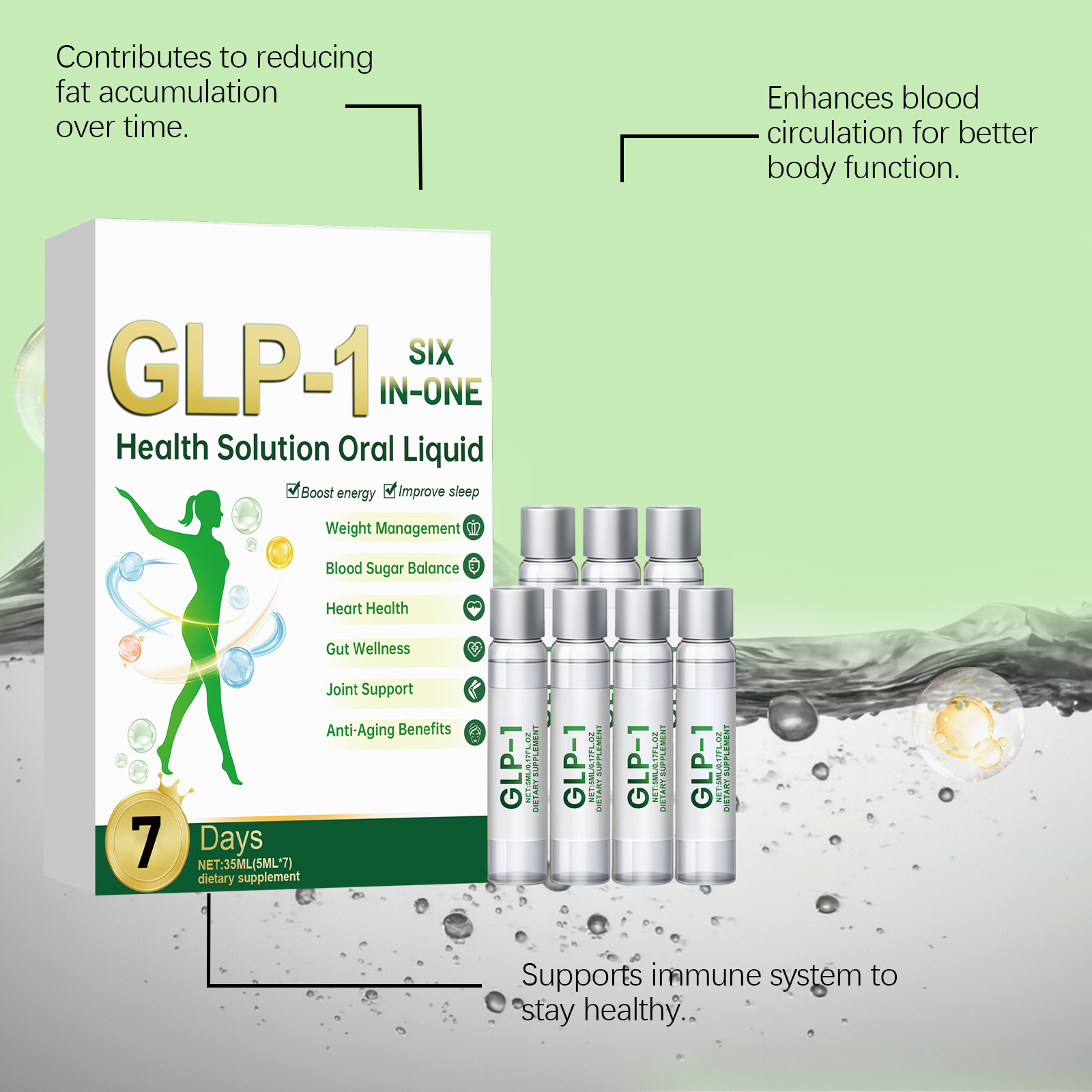Body Care Oral Liquid Daily Boost Figure Lines Skin Elasticity Mild Personal Light Care