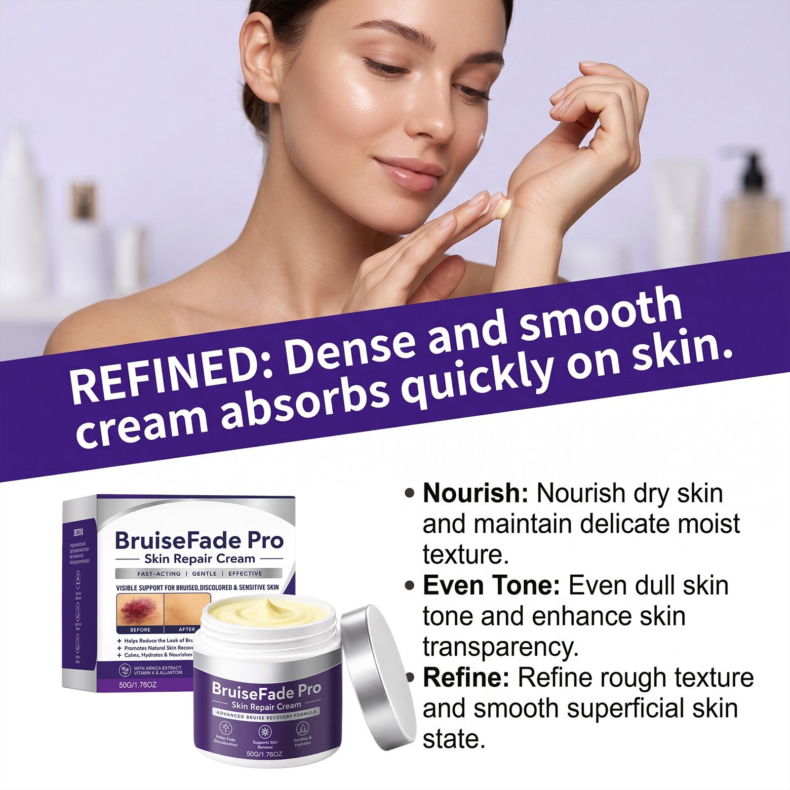 Skin Brightening Moisturizing Cream Light Fine Texture Daily Mild Spreadable Hydrating Comfort Body