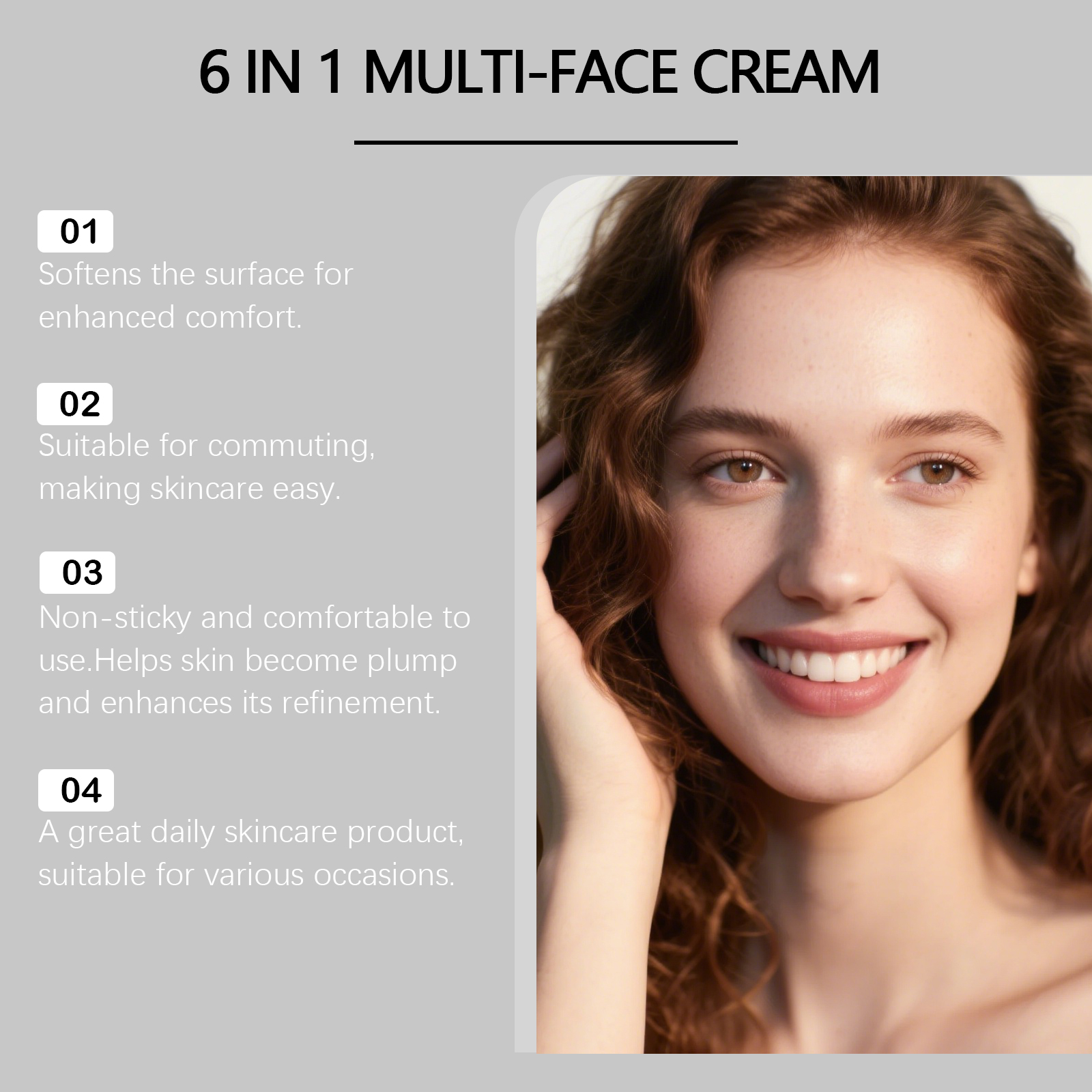 Hydrating Cream Light Non Sticky Moisturizing Nourishing Elastic Glossy Facial Daily Skin Care Product