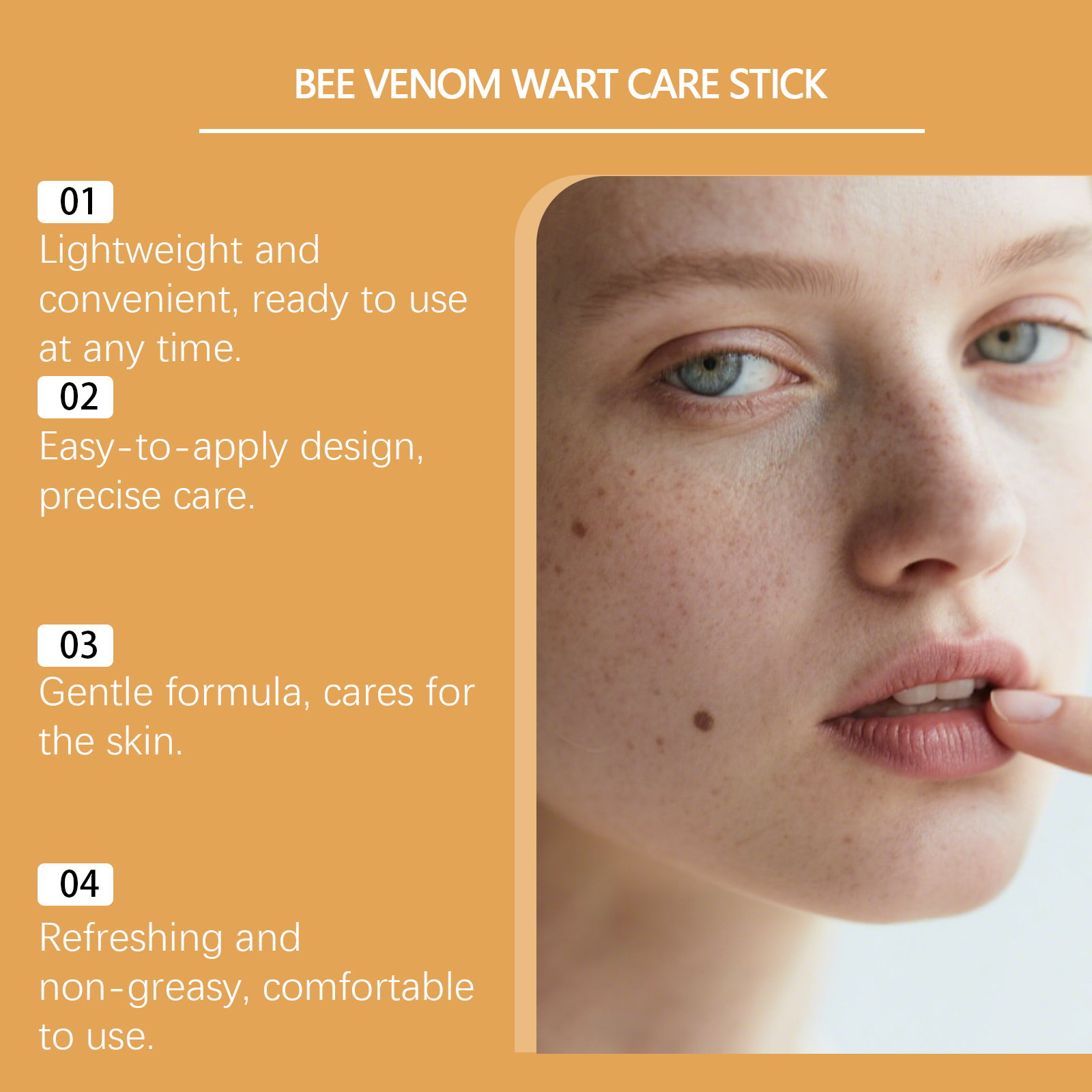 Bee Venom Care Stick Delicate Skin Nourishing Moisturizing Mild Cleansing Body Portable Daily Care Stick