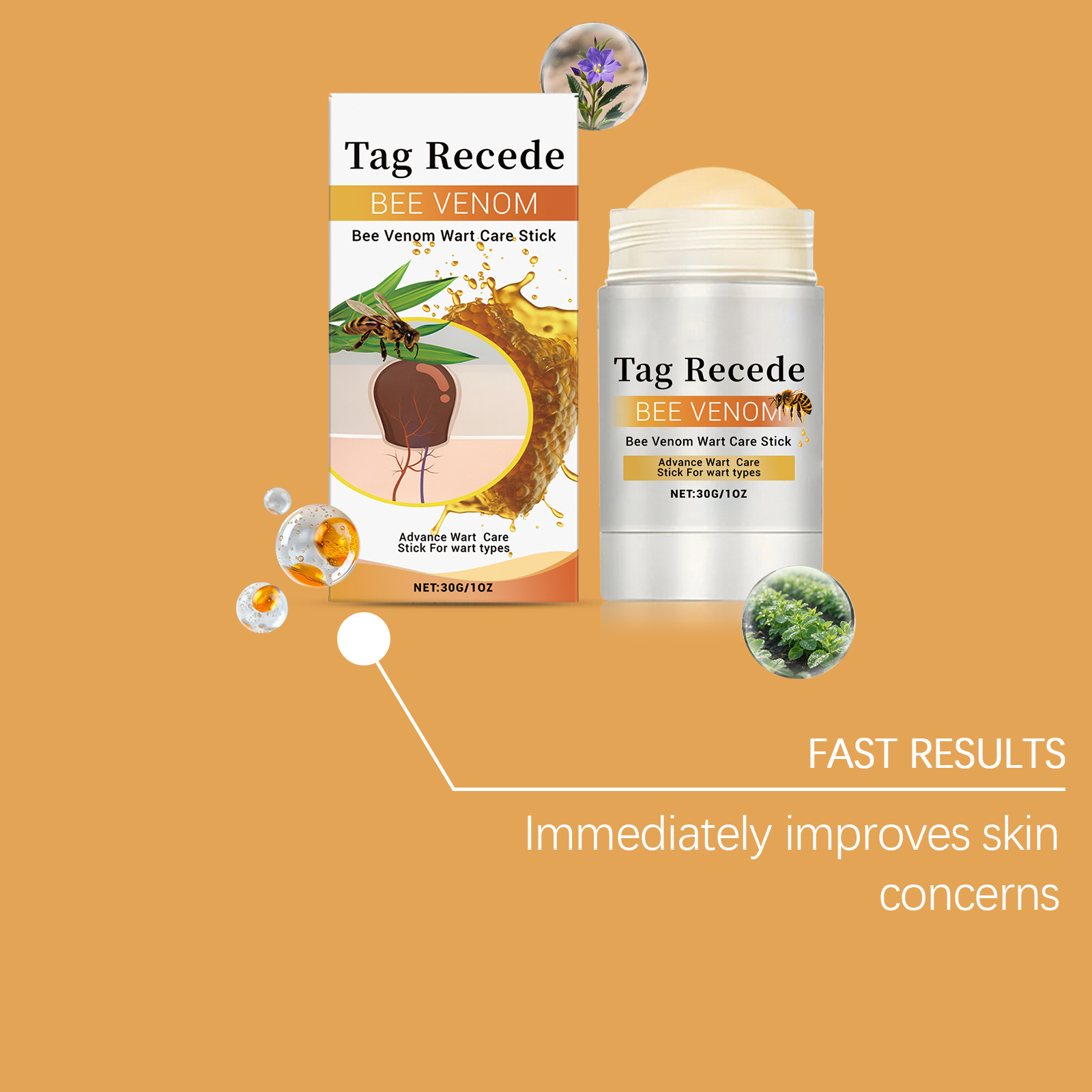Bee Venom Care Stick Delicate Skin Nourishing Moisturizing Mild Cleansing Body Portable Daily Care Stick