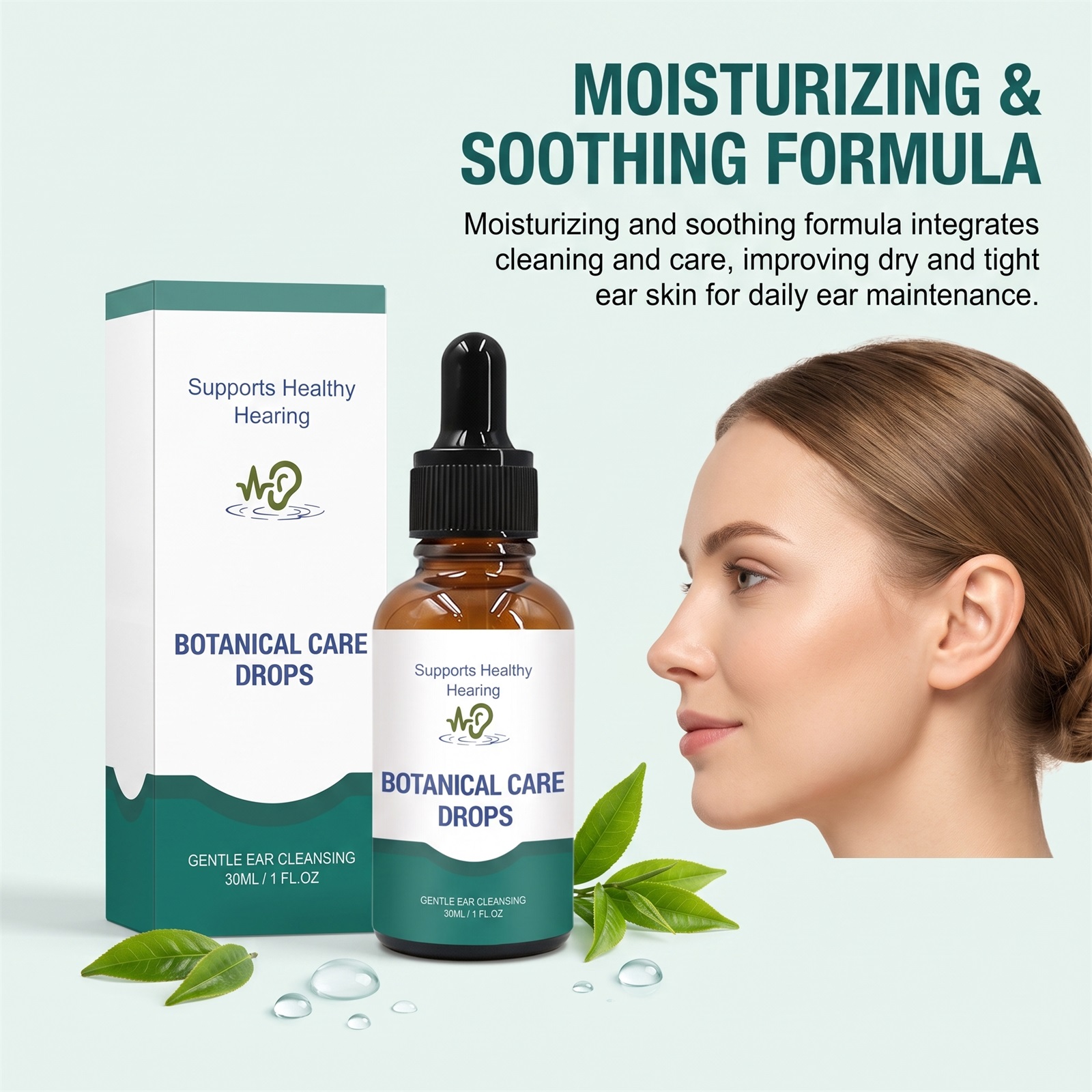 Ear Cleansing Care Drops Mild Formula Moisturizing Comfort Ear Canal Soften Earwax Daily Cleaning Care