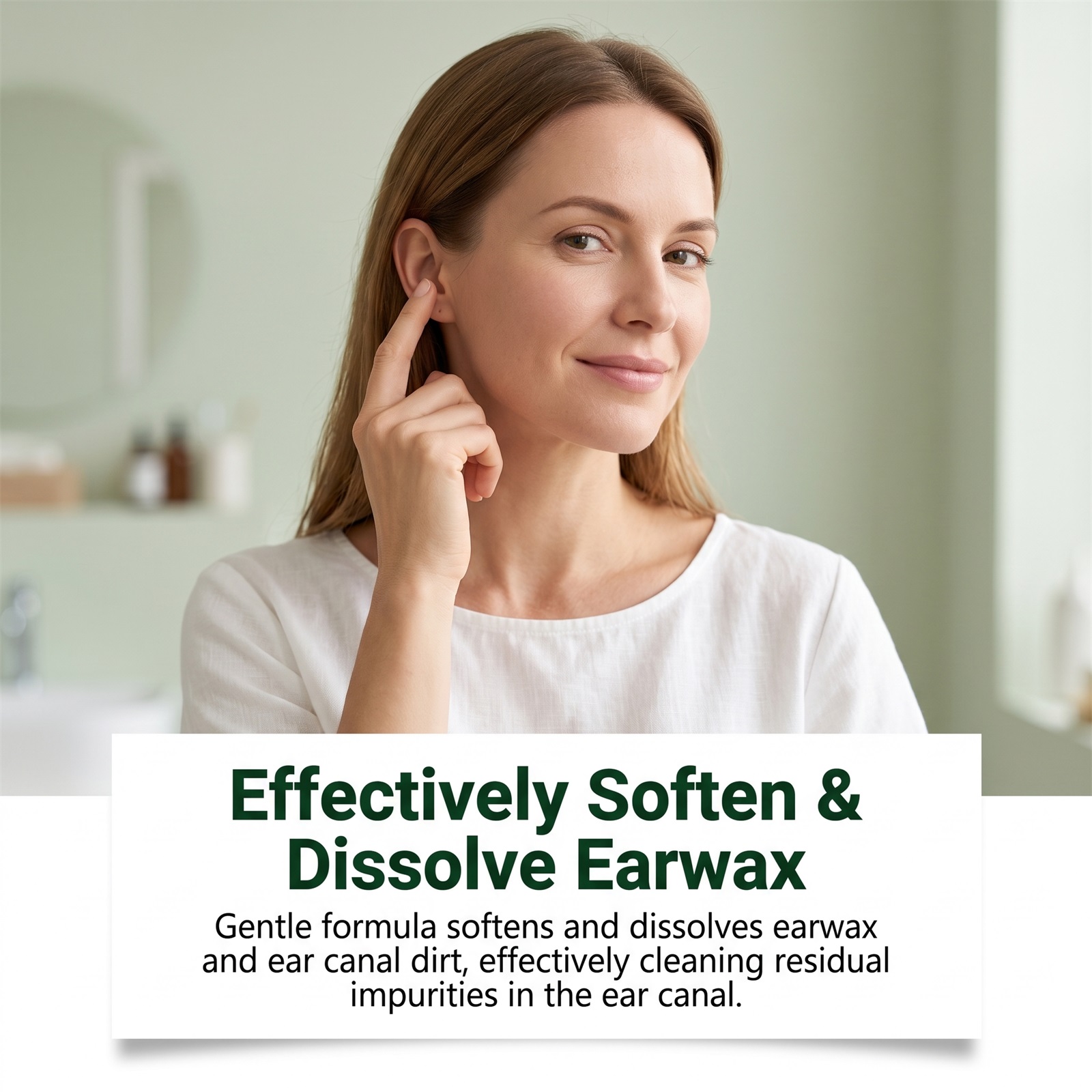 Ear Cleansing Care Drops Mild Formula Moisturizing Comfort Ear Canal Soften Earwax Daily Cleaning Care