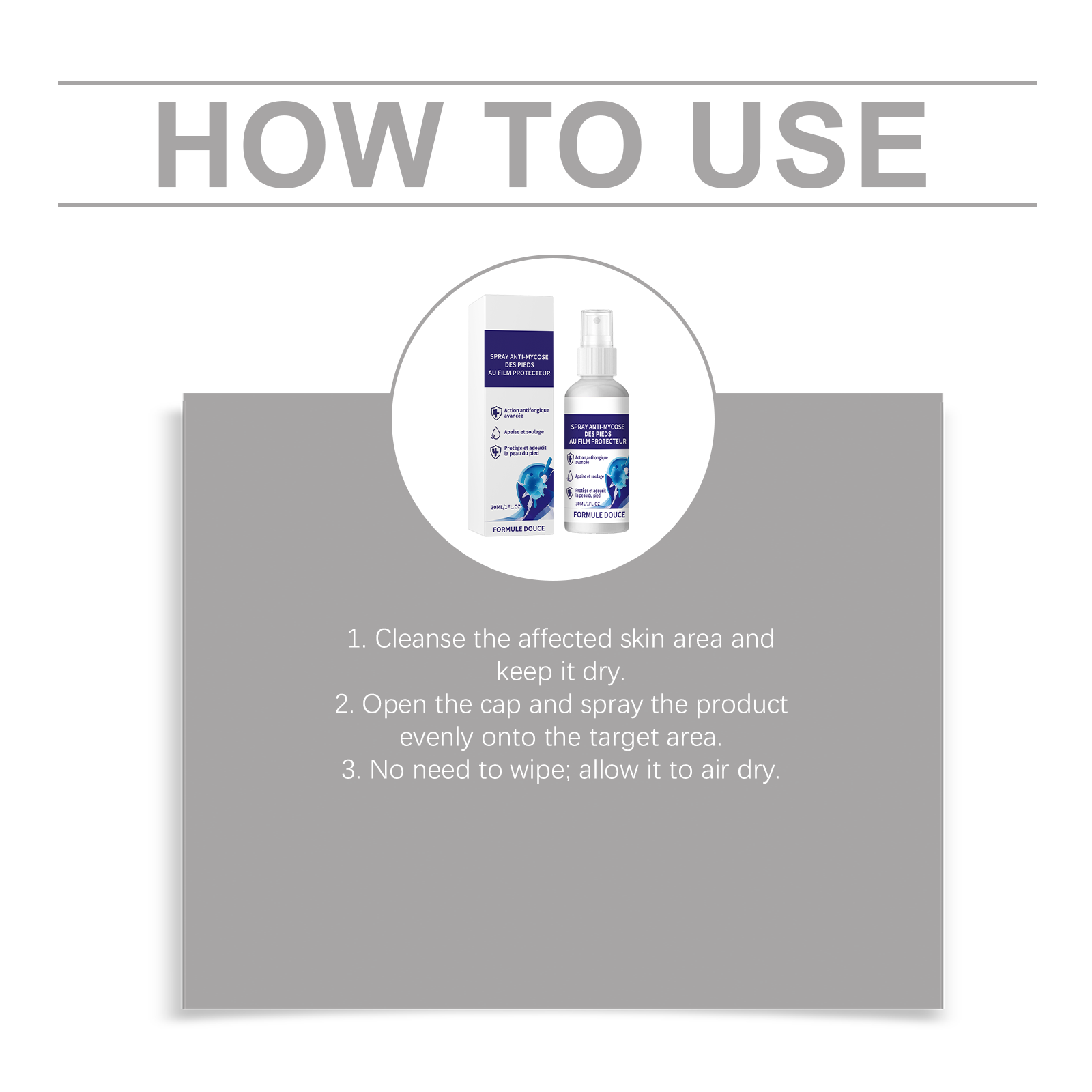 Foot Care Spray Moisturize Foot Instep Skin Hydrate Comfort Dry Care Daily Maintain Spray