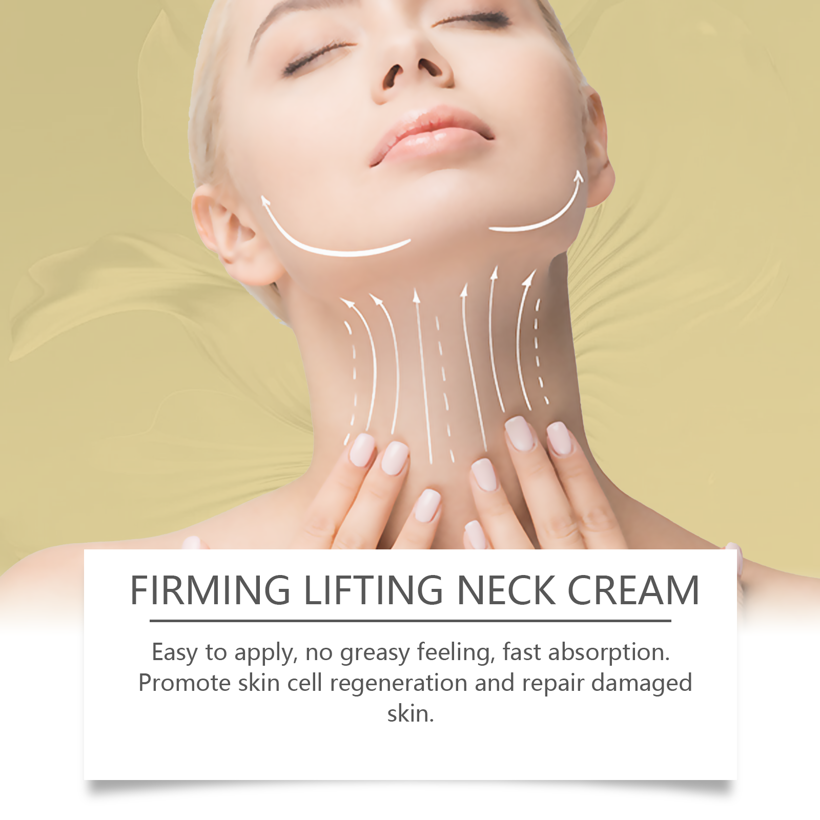 Neck Firming Roller Cream Improves Lifting Fades Neck Lines Moisturizes Nourishes Absorbs Easily Hydrated