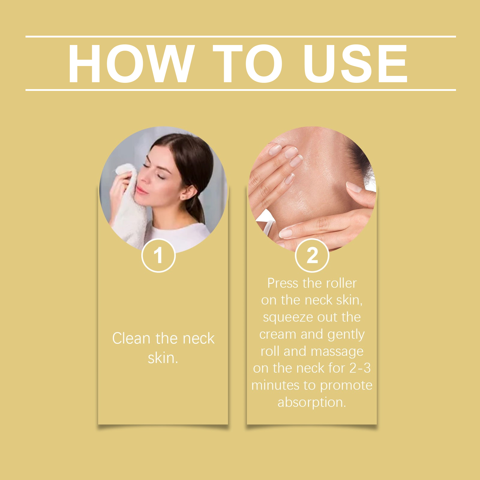 Neck Firming Roller Cream Improves Lifting Fades Neck Lines Moisturizes Nourishes Absorbs Easily Hydrated