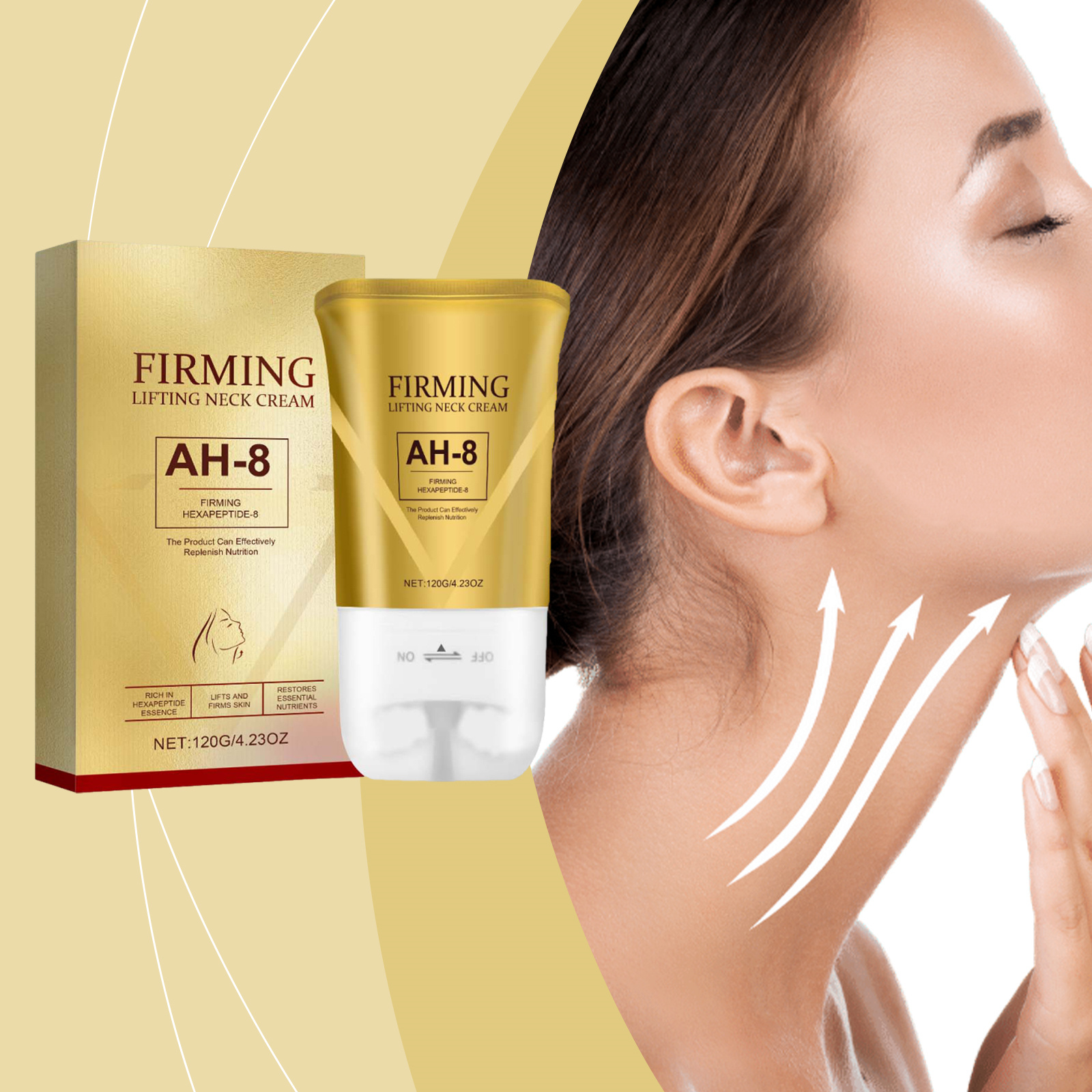 Neck Firming Roller Cream Improves Lifting Fades Neck Lines Moisturizes Nourishes Absorbs Easily Hydrated