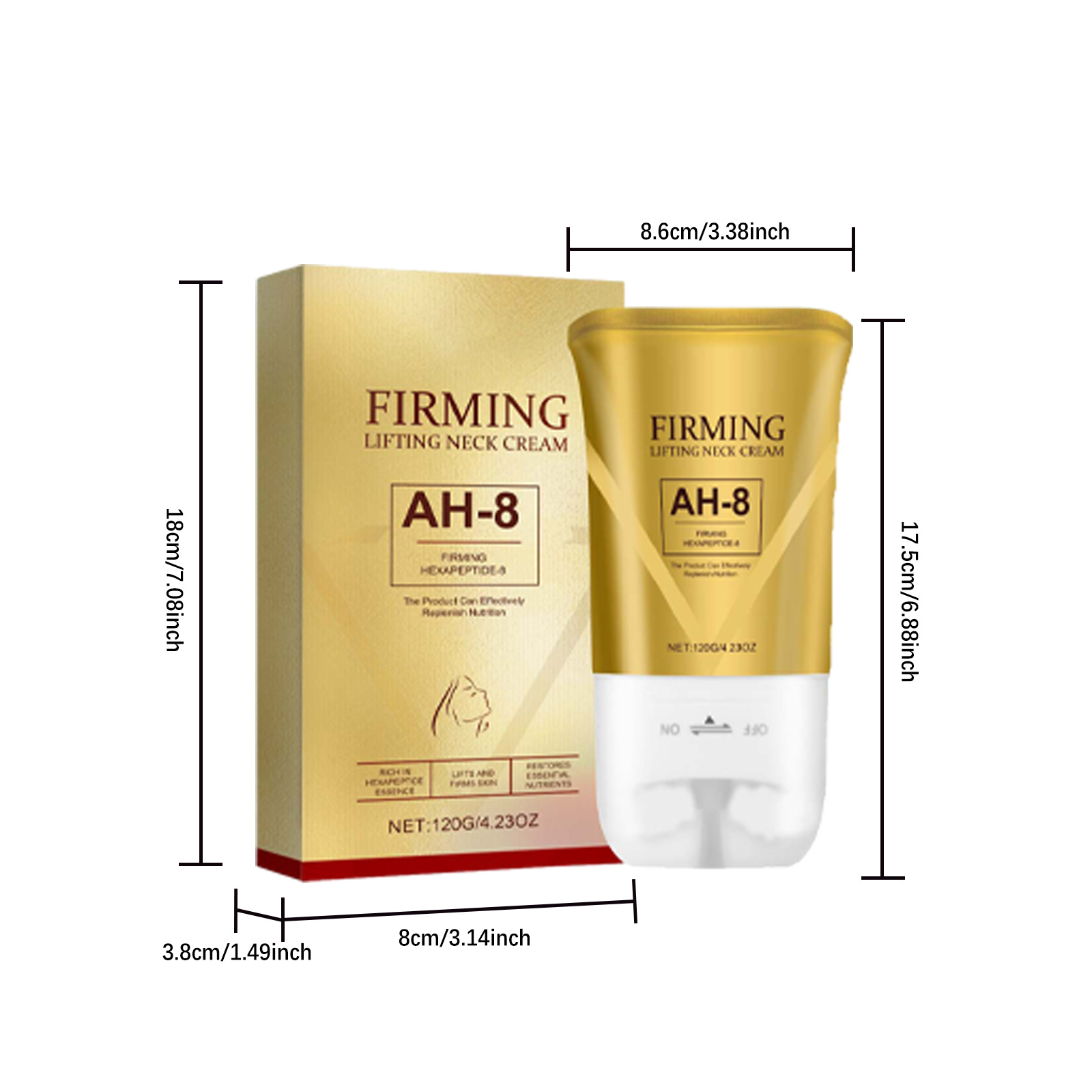 Neck Firming Roller Cream Improves Lifting Fades Neck Lines Moisturizes Nourishes Absorbs Easily Hydrated