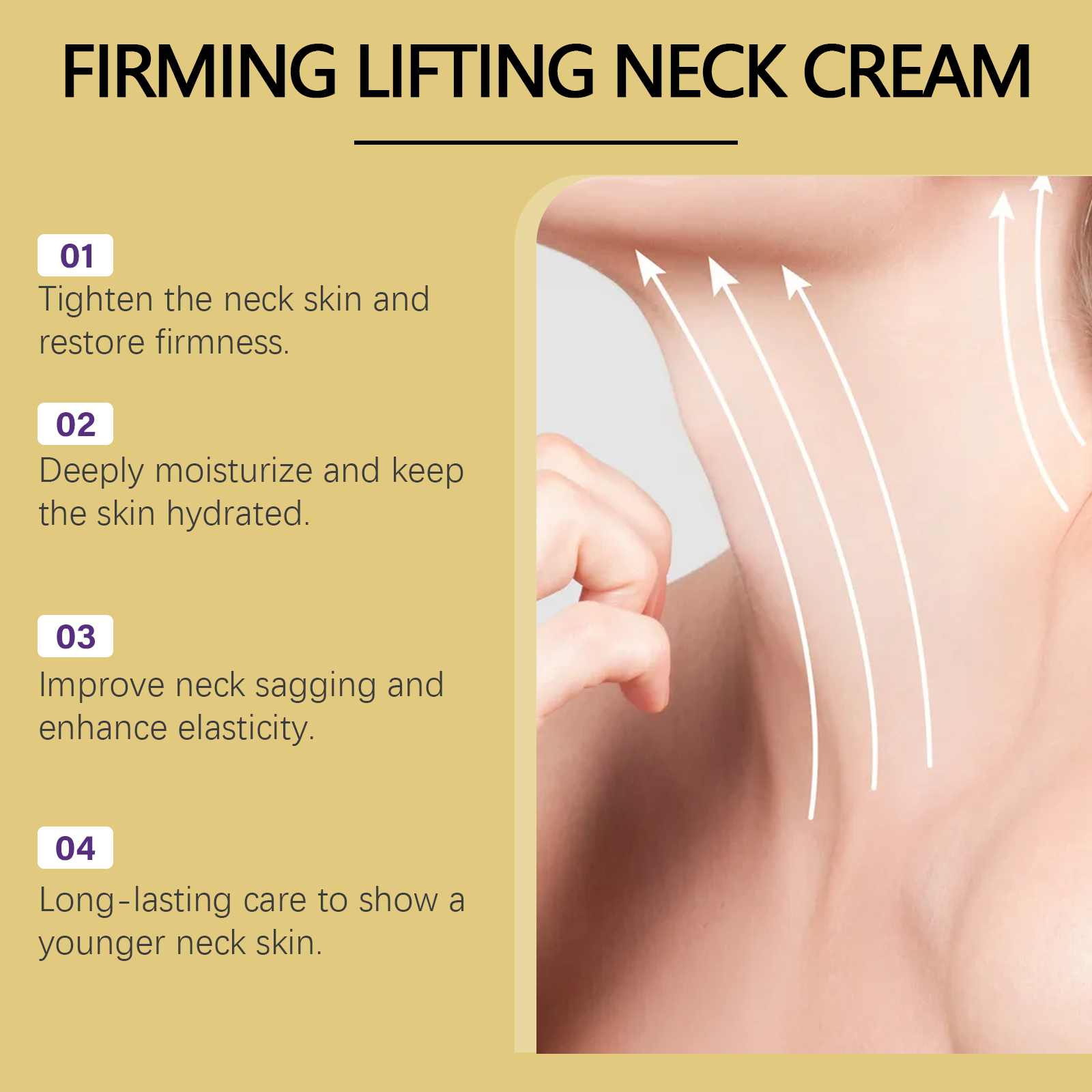 Neck Firming Roller Cream Improves Lifting Fades Neck Lines Moisturizes Nourishes Absorbs Easily Hydrated