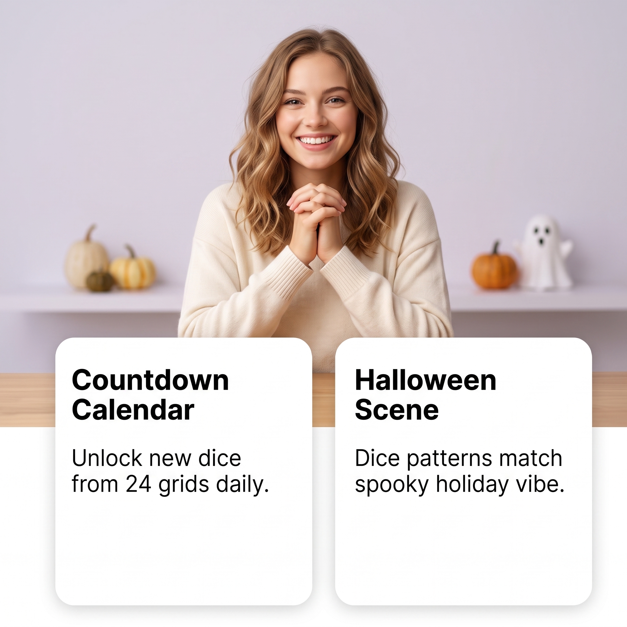 Dowmoo Halloween Dice Calendar Blind Box 24 Grid Unlock Halloween Pattern Unbox Fresh Gift Blind Box