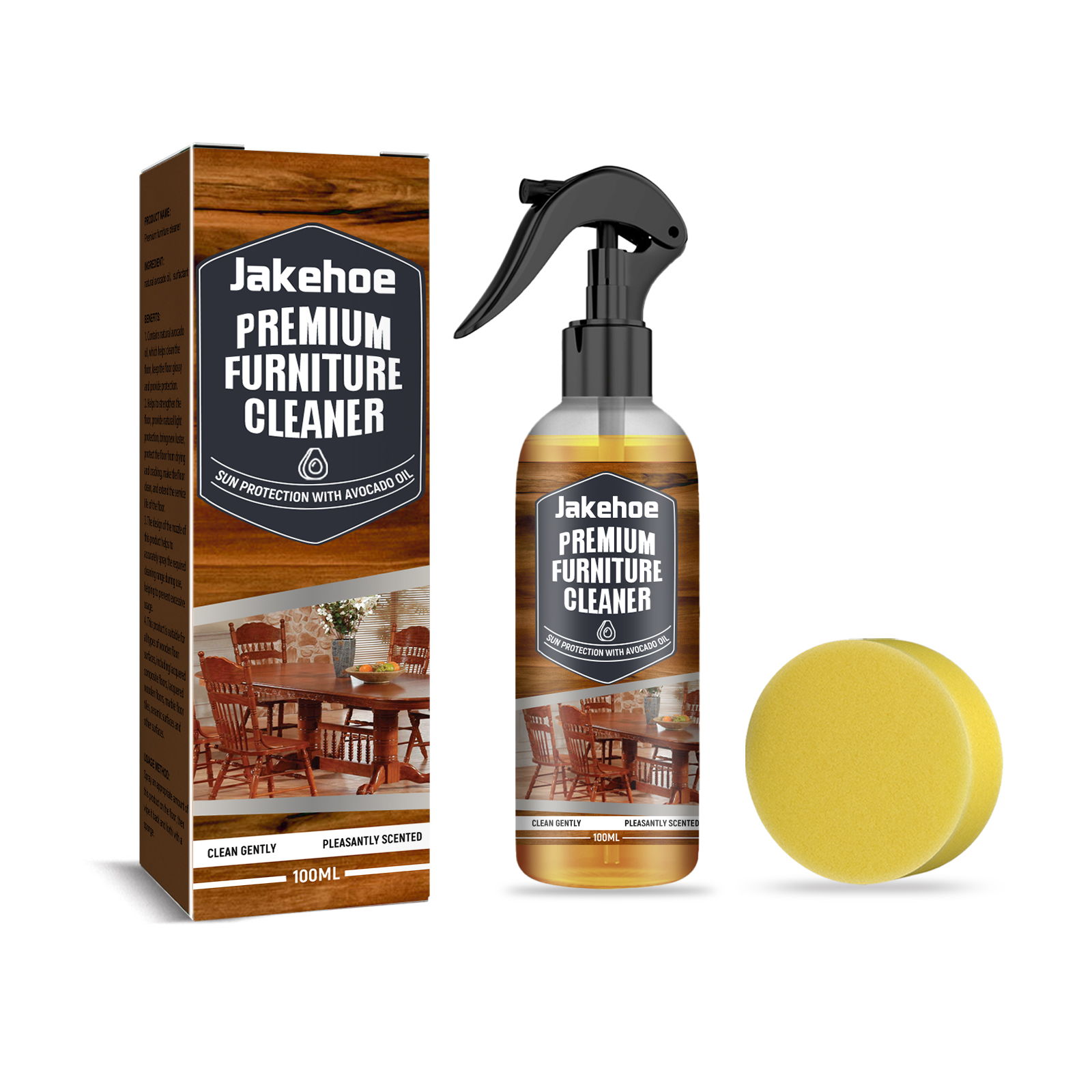 Wood And Marble Floor Cleaner Natural Avocado Oil Polishing Shine Protector For Daily Household Maintenance 1 PCS