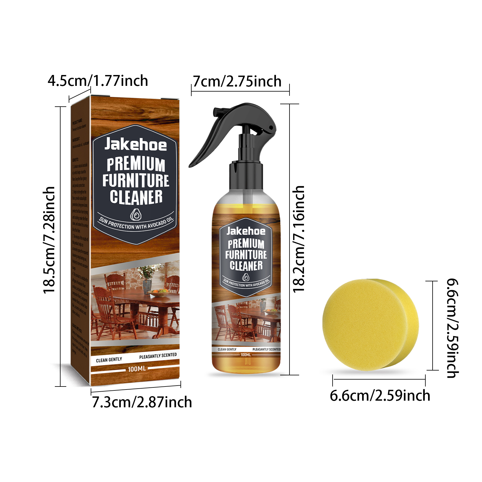Wood And Marble Floor Cleaner Natural Avocado Oil Polishing Shine Protector For Daily Household Maintenance 1 PCS