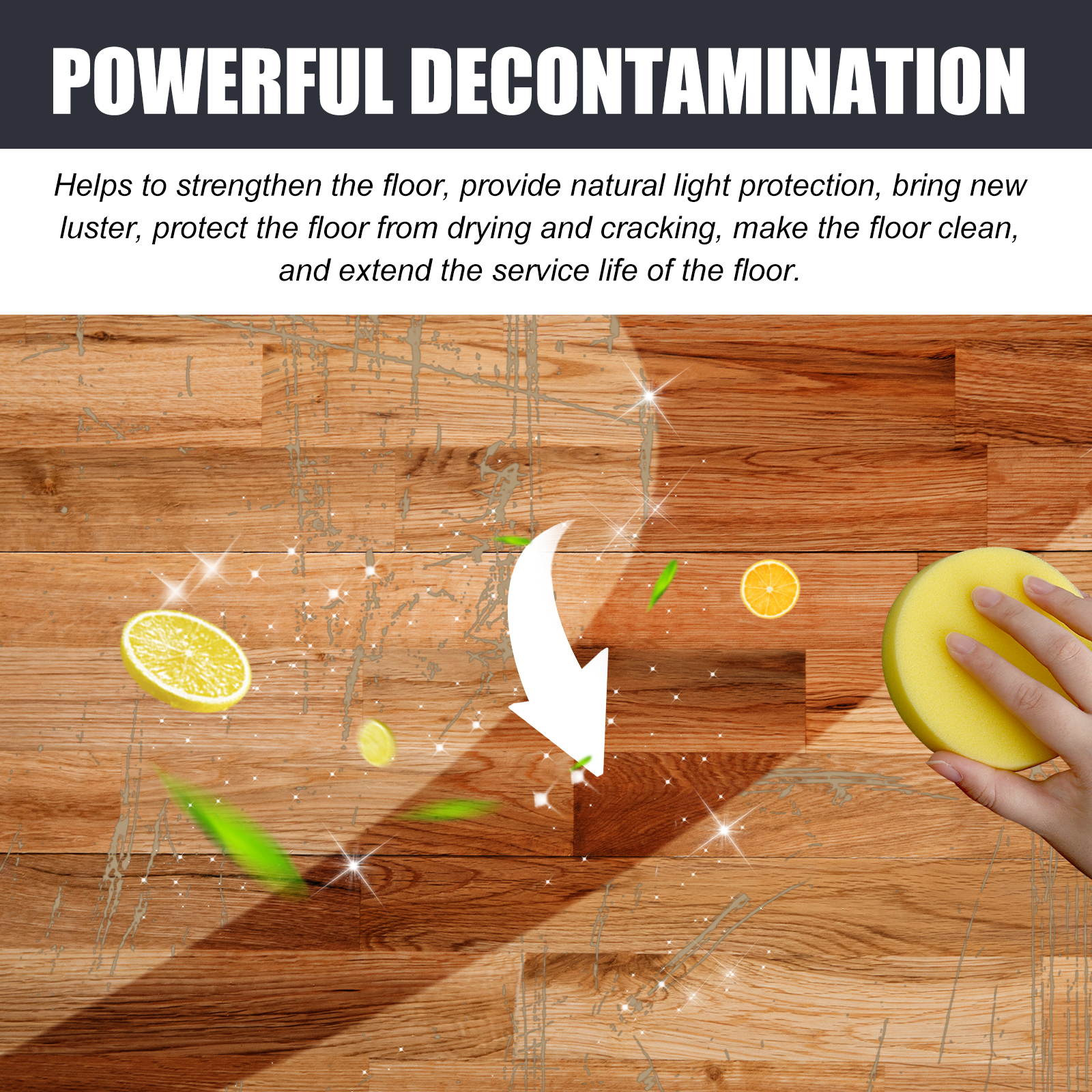 Wood And Marble Floor Cleaner Natural Avocado Oil Polishing Shine Protector For Daily Household Maintenance 1 PCS