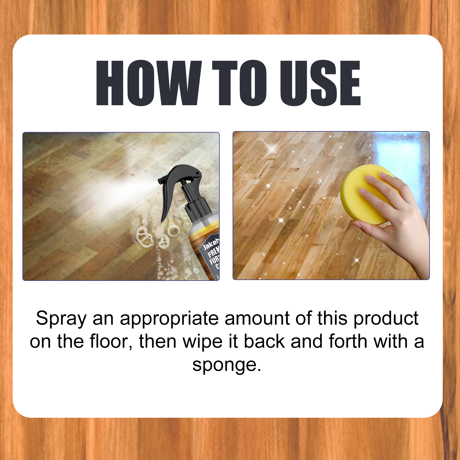 Wood And Marble Floor Cleaner Natural Avocado Oil Polishing Shine Protector For Daily Household Maintenance 1 PCS