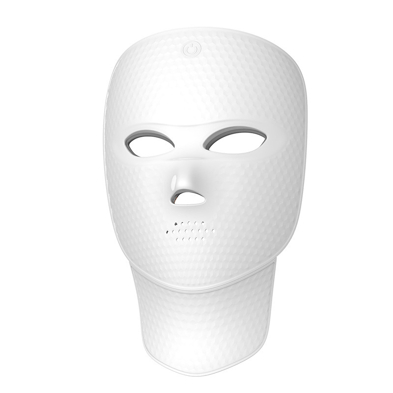 Wireless 7 Color LED Face Neck Mask Light Therapy Red Light Facial Mask Detachable Buckle Design Photon Skin Firming Anti Aging Rejuvenation Beauty Mask Machine