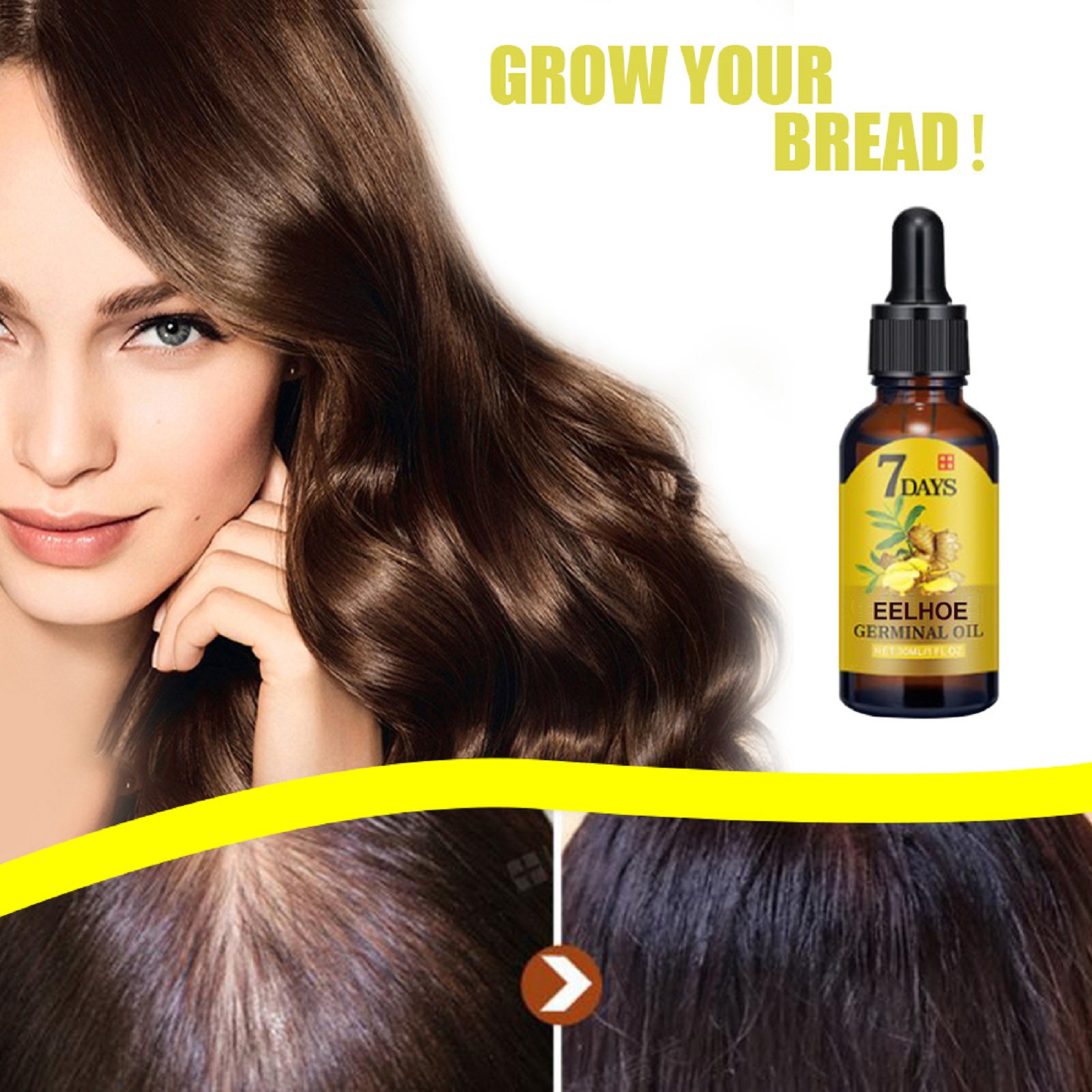 Ginger Hair Care Liquid Nourishing Scalp Strengthening Roots Anti Hair Loss For Daily Hair Treatment 40ml