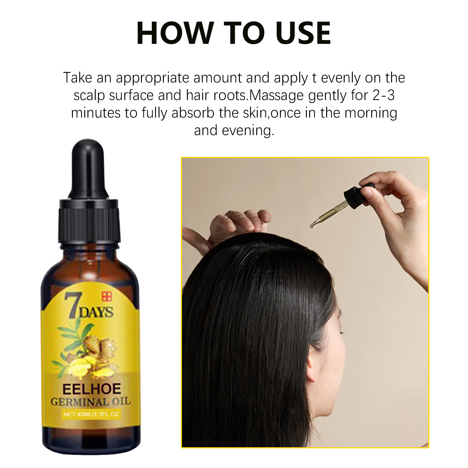 Ginger Hair Care Liquid Nourishing Scalp Strengthening Roots Anti Hair Loss For Daily Hair Treatment 40ml