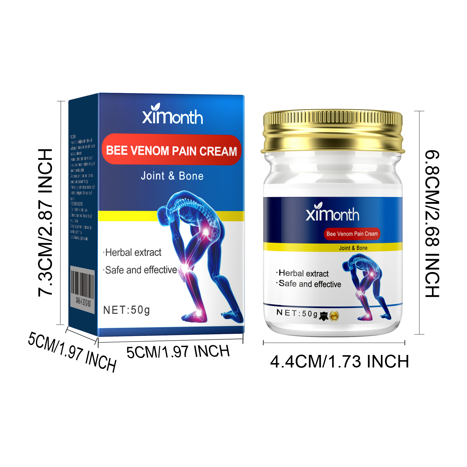 Bee Venom Joint Care Cream Soothing For Lumbar Knee Muscle Discomfort Daily Massage And Skin Care 50g