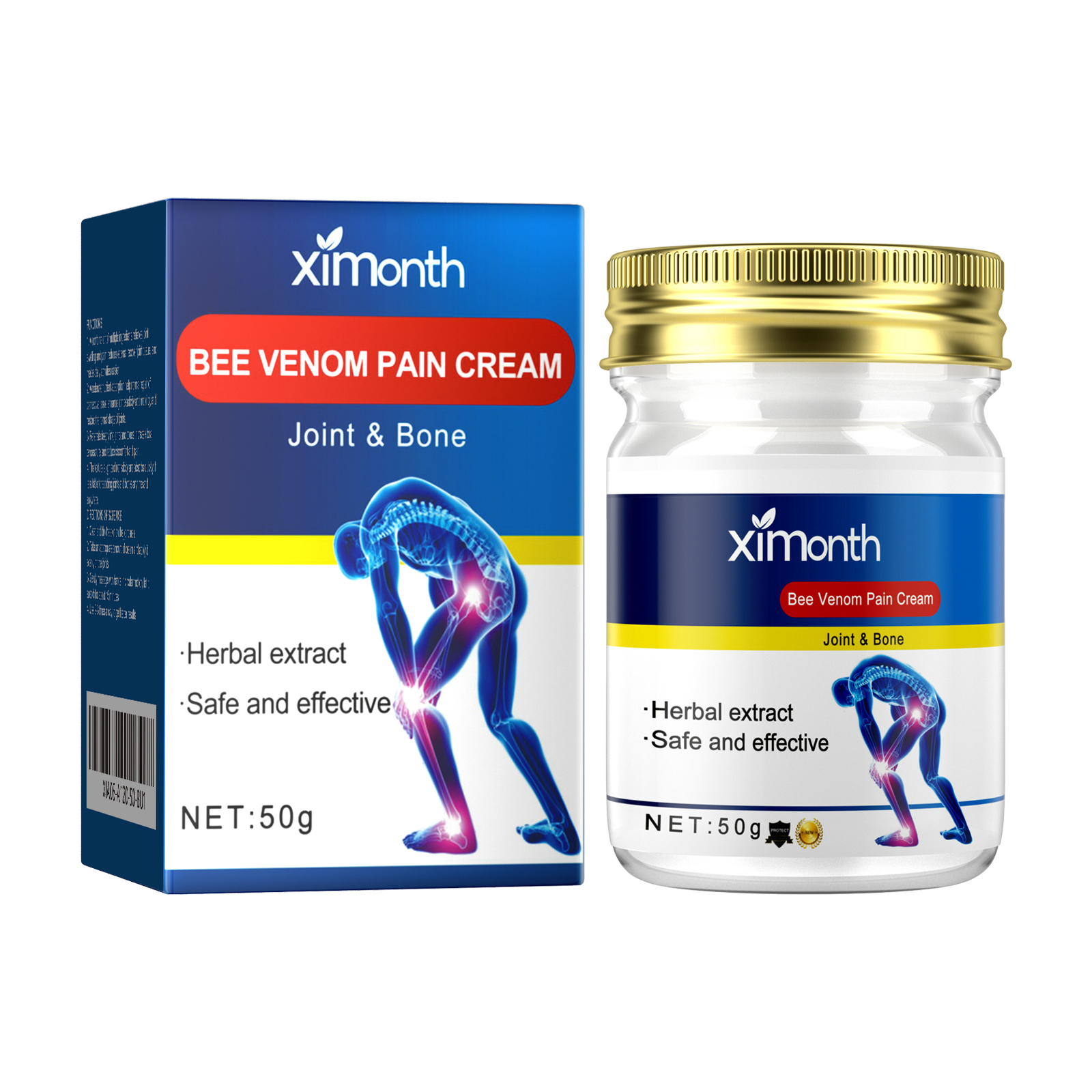 Bee Venom Joint Care Cream Soothing For Lumbar Knee Muscle Discomfort Daily Massage And Skin Care 50g