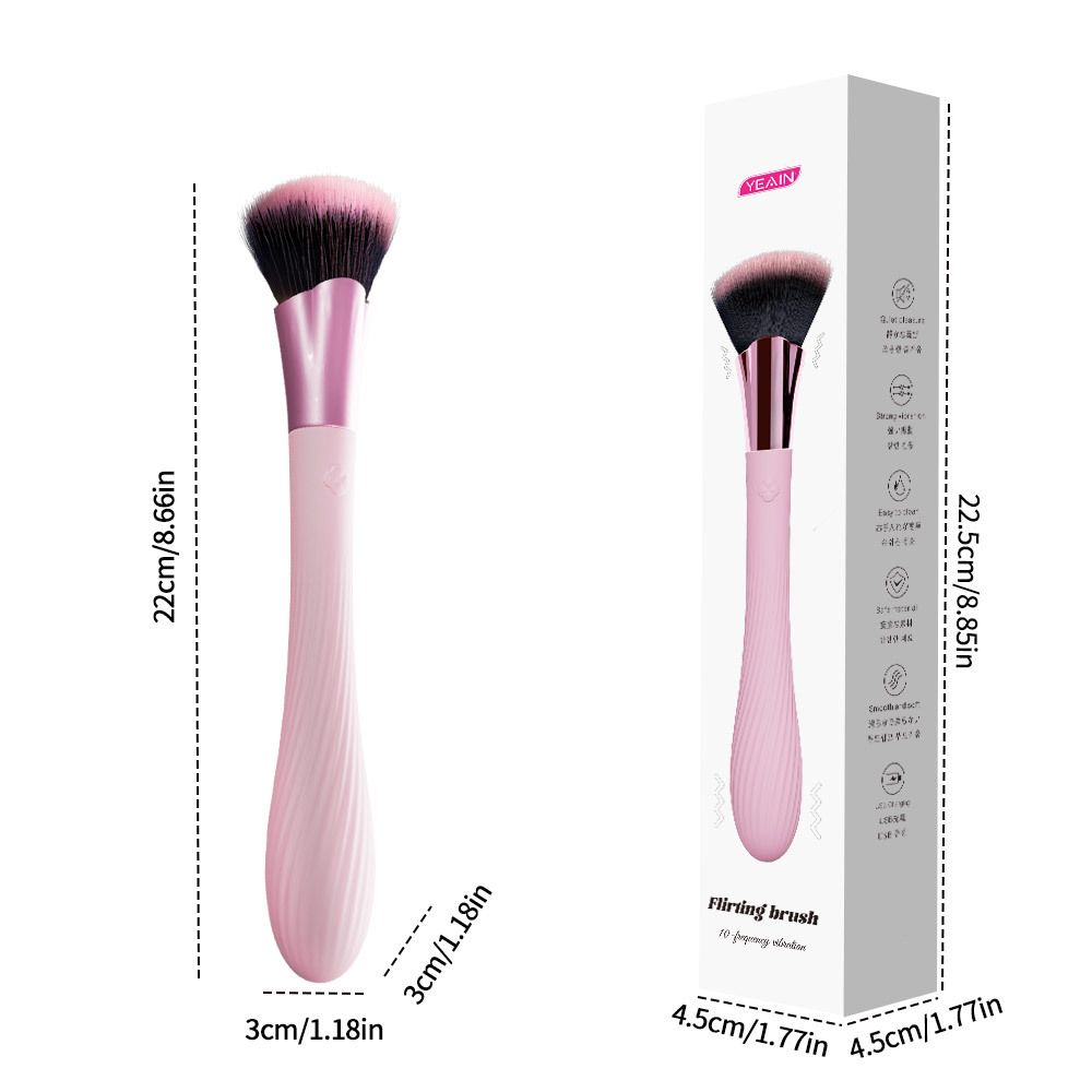 G-Spot Vibrator Vibrating Massage AV Wand Electric Love Egg Female Masturbator Adult Sex Toys for Women Rechargeable Makeup Brush Design