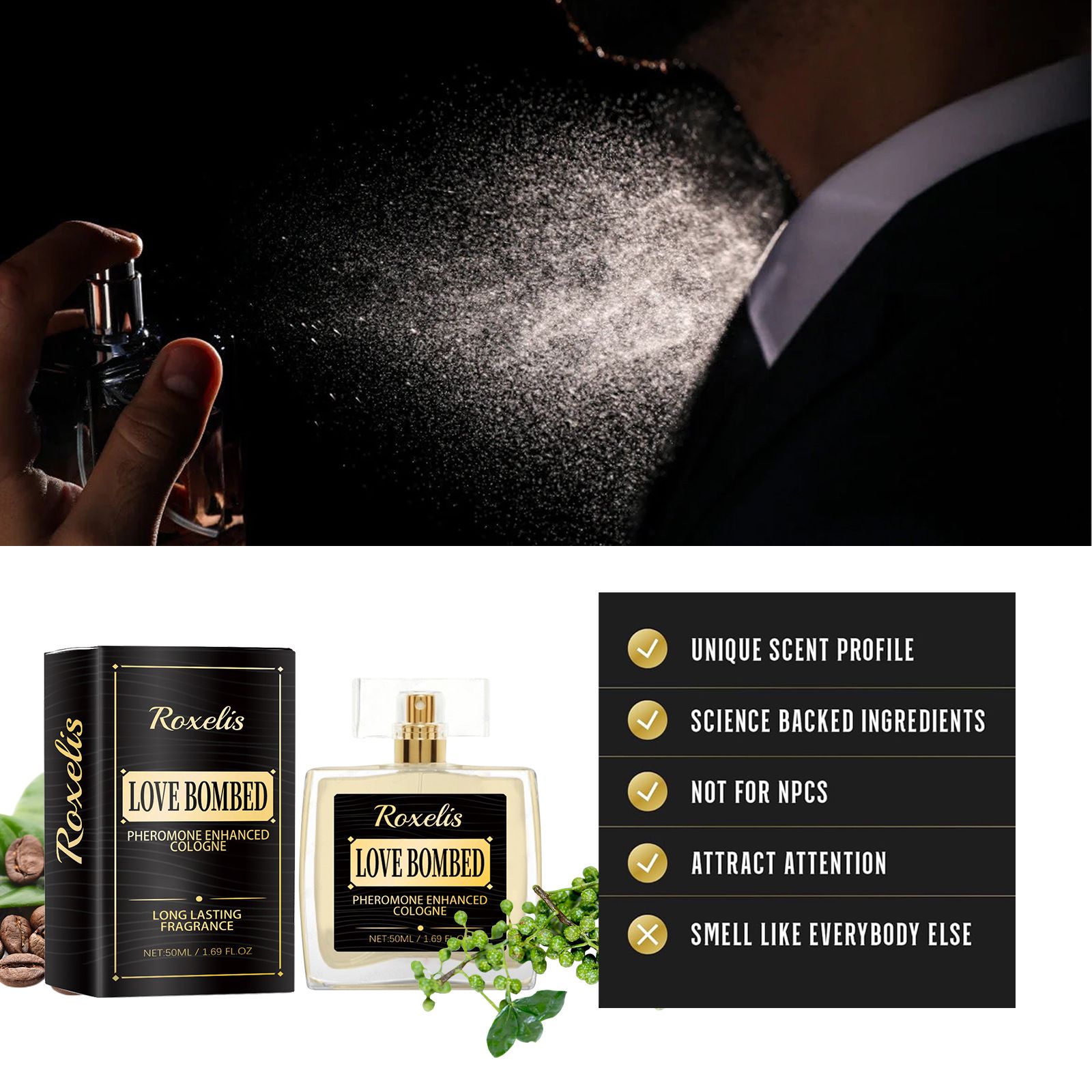 Men Perfume Portable Fresh Long Lasting For Dating And Daily Wear