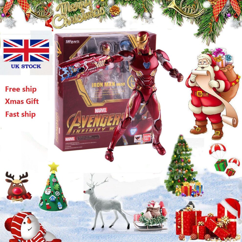S.H.Figuarts Marvel Avengers Infinity War IRONMAN Mk 50 Action Figure New 16cm