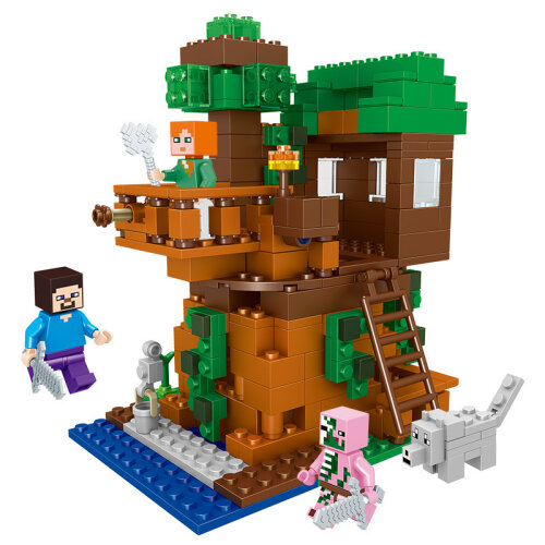 (Mini Tree house) Minecraft Tree house Blocks CubeWorld Model For lego
