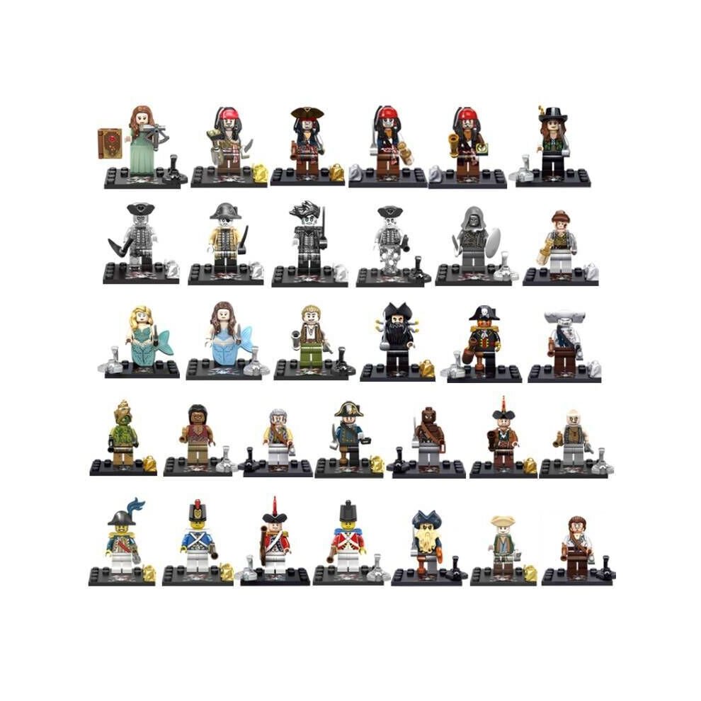 32PCS Pirates of the Caribbean MiniFigures Toys Fit Lego