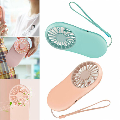(pink) Electric Rechargeable Portable Small Summer Air Cooler Mini Fan USB