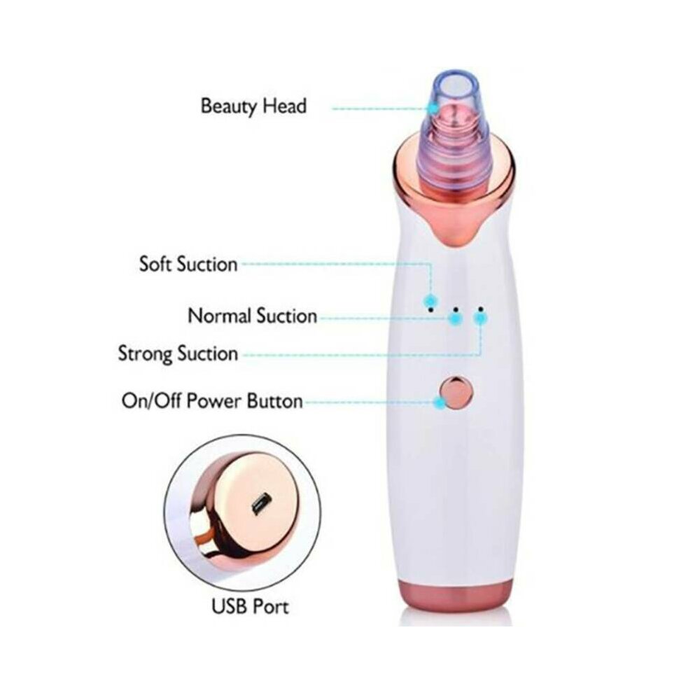Electric Blackhead Remover Vacuum Acne Suction Facial Skin Deep Cleaner Machine