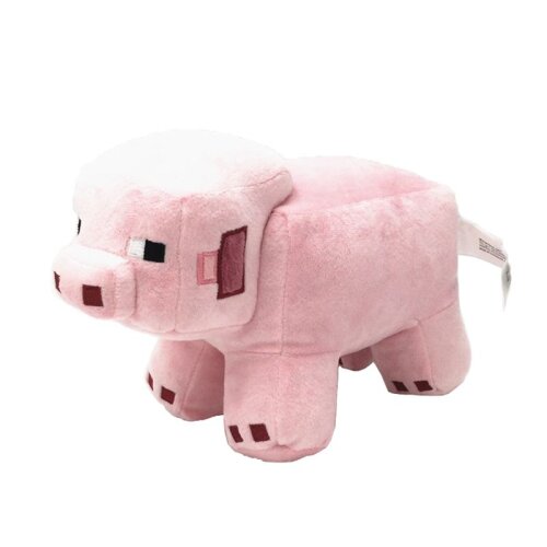 Minecraft Plush Toys Minecraft Pink Pig Stuffed Toys Pixel 28cm