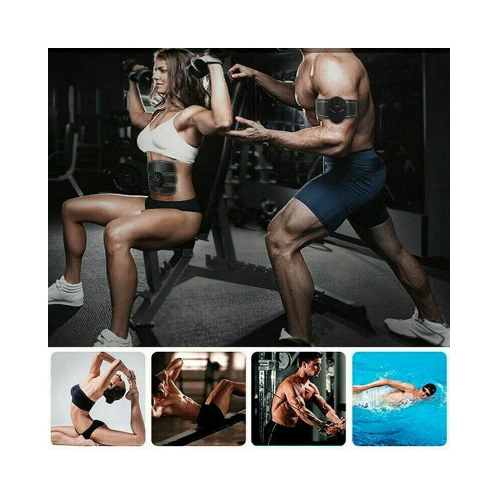 Rechargeable Trainer Stimulator Abdominal Muscle Train Fitness EMS Toning Belt