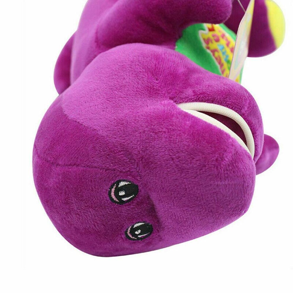30cm Barney The Dinosaur Sing I LOVE YOU Song Purple Plush Doll Toy Kids Gift