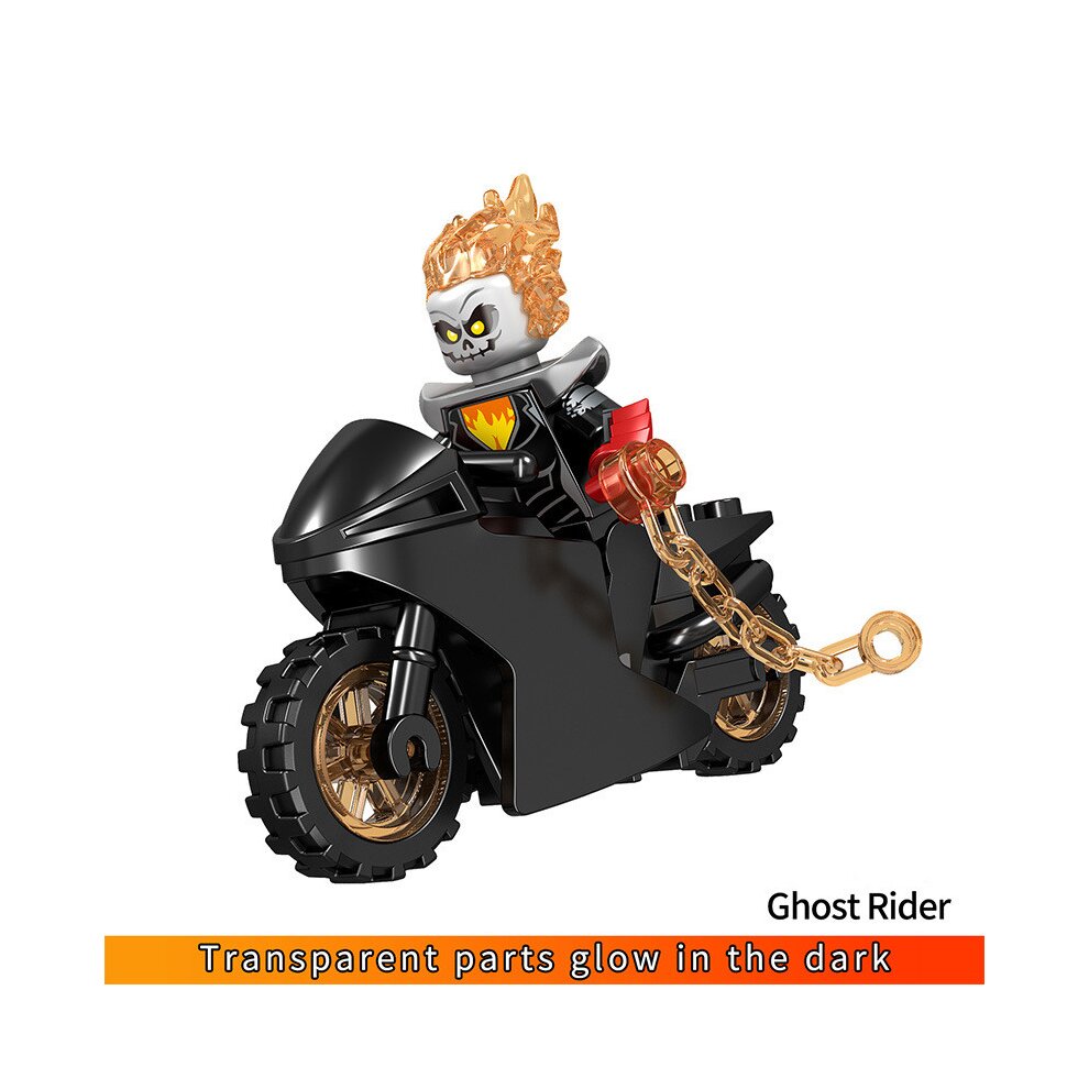 8PCS Ghost Riders Glow At Night Minifigures Toys Fit Lego