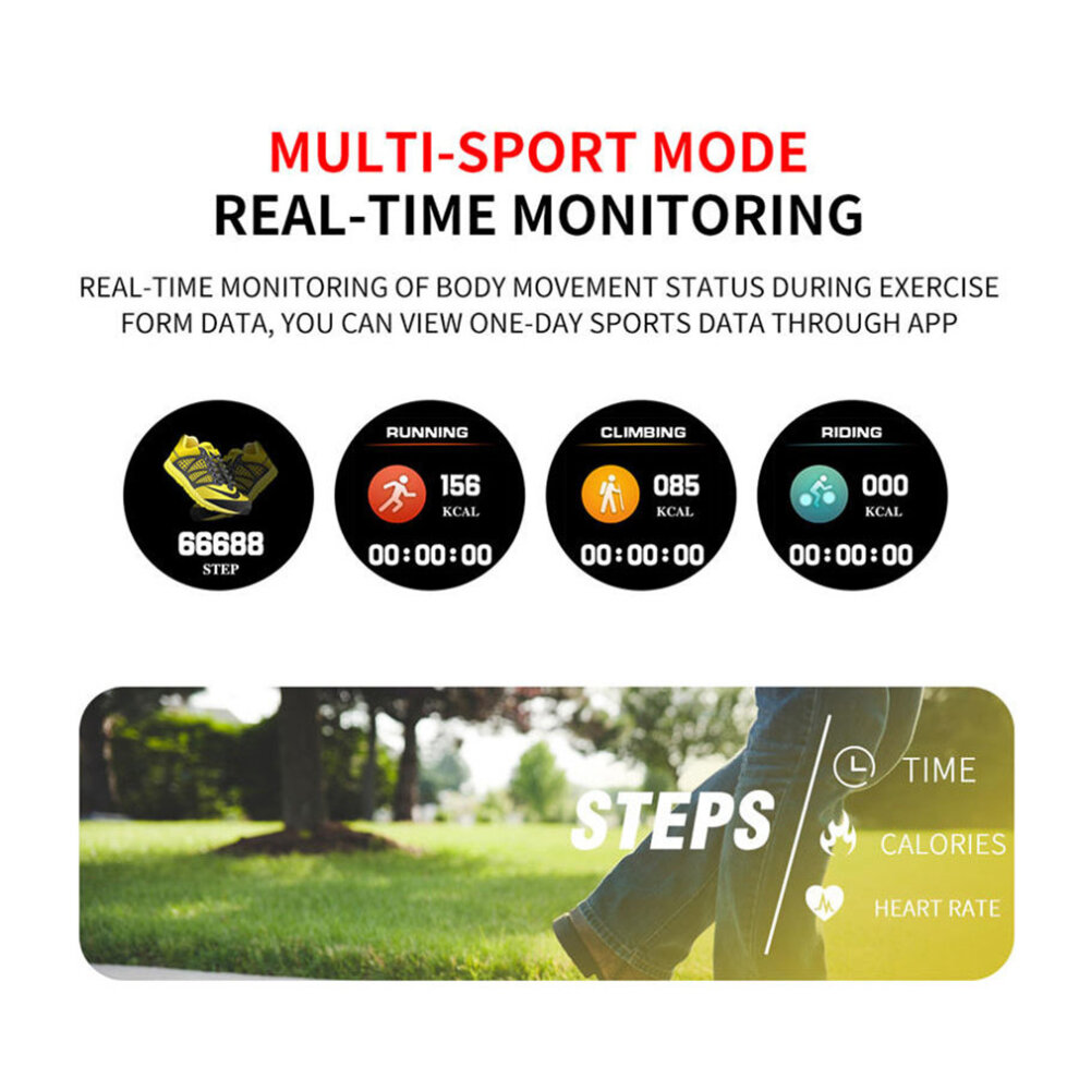 (Gold) Smart Watch Temperature Monitor Health Housekeeper