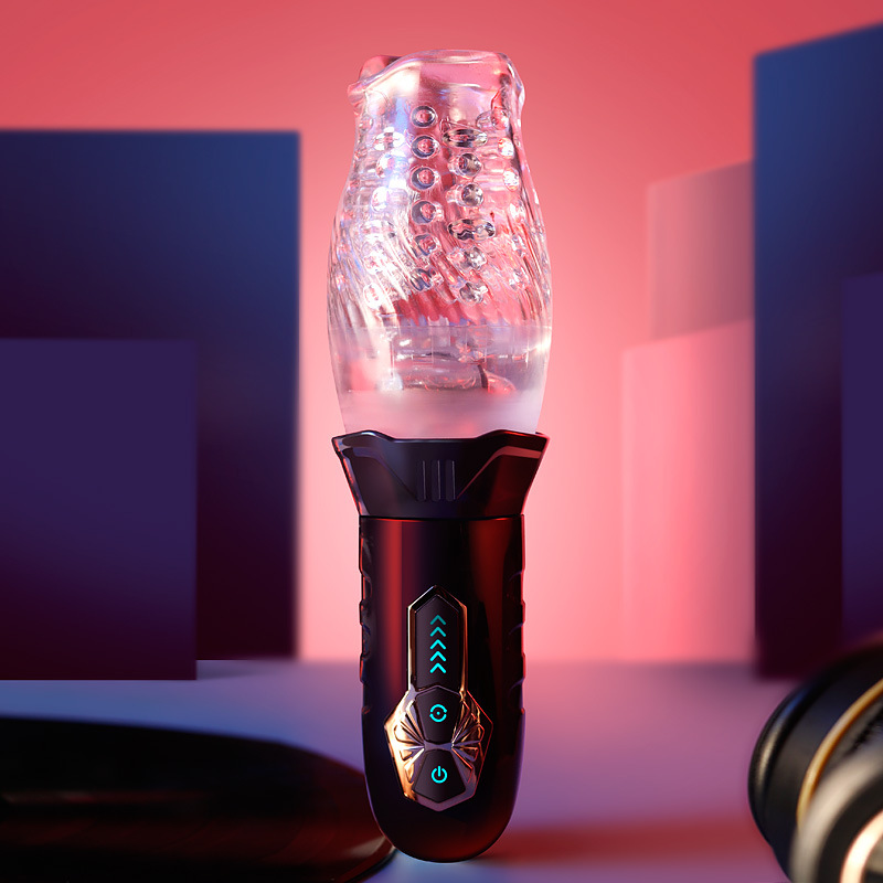 Male Sex Toys Electric Male Masturbator Cup Mastuabors Toys Automatic Masturberbate Adult Oral Pocket Pussy Vibrator Stroker Toy Realistic Massager for Penis Stimulation Rotating Vibrating Functions