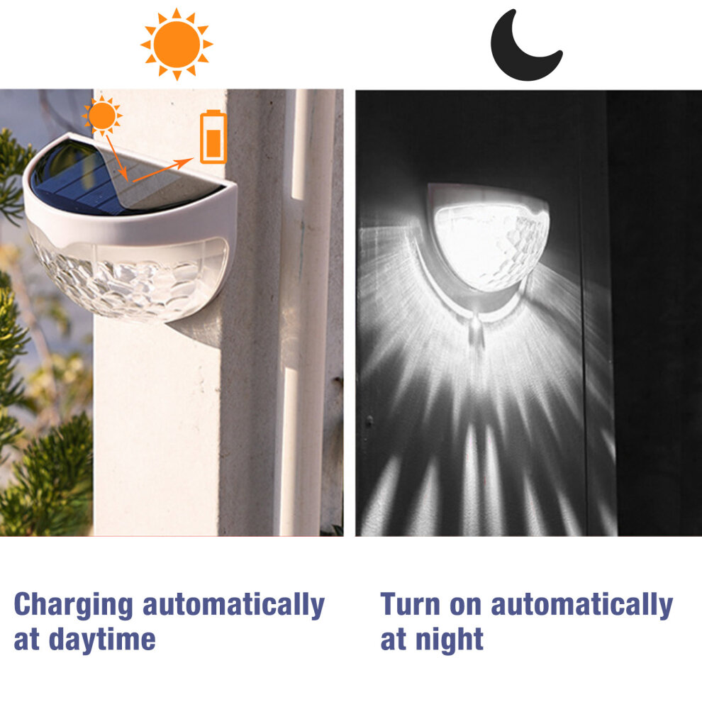 LED Solar Powered Fence Wall Lights Garden Step Path Decking Out Lamp