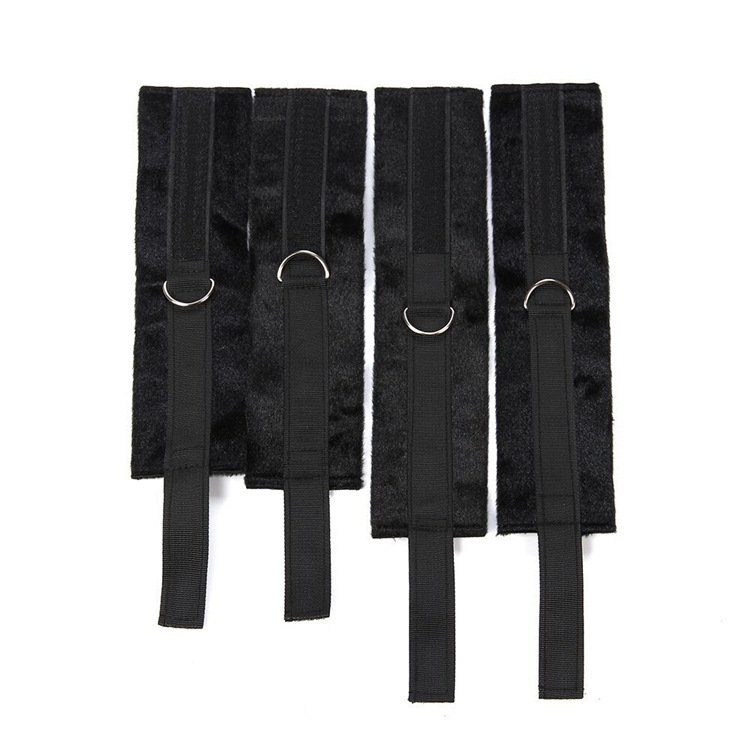 Sex Bondage BDSM Kit for Couple Bed Restraints Set Adult Sex Toys with Hand Cuffs Ankle Cuff Bondage Collection Blindfold Tickler Included Sex Pleasure Devices